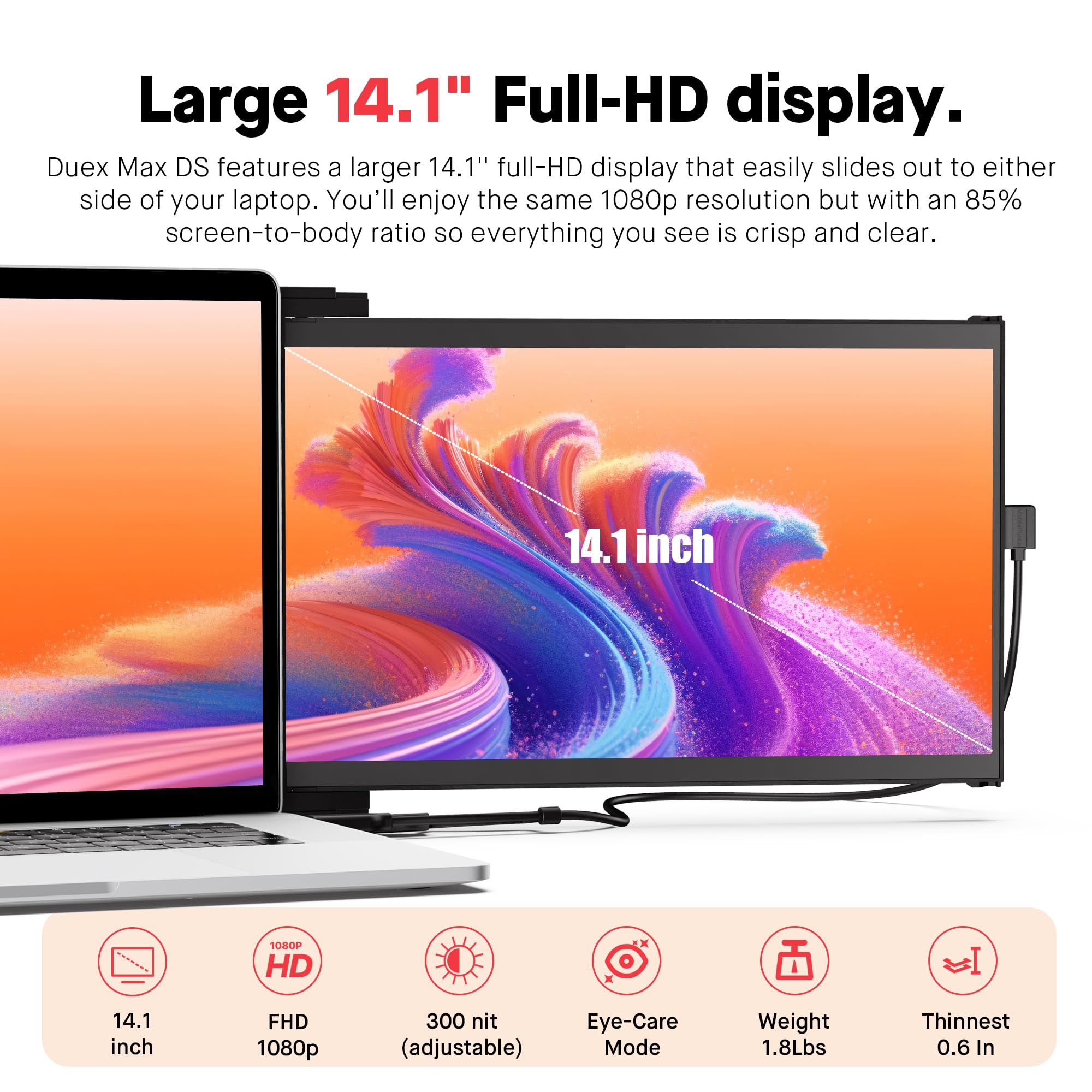 Amazon.co.jp: Mobile Pixels Duex Max DS 14.1インチ FHD 1080p