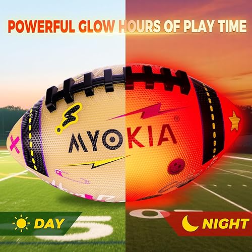 Miniatura 8 de Balón de fútbol que brilla en la oscuridad, regalo de cumpleaños para niños y adolescentes de 3-15+, RGB recargable, bola que brilla en la oscuridad