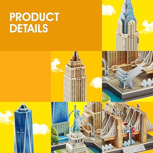Vista 19 de CubicFun Rompecabezas 3D para adultos y niños, Baviera, Cityline, Venecia, Italia, kits de modelos de construcción, juguetes de regalo para hombres