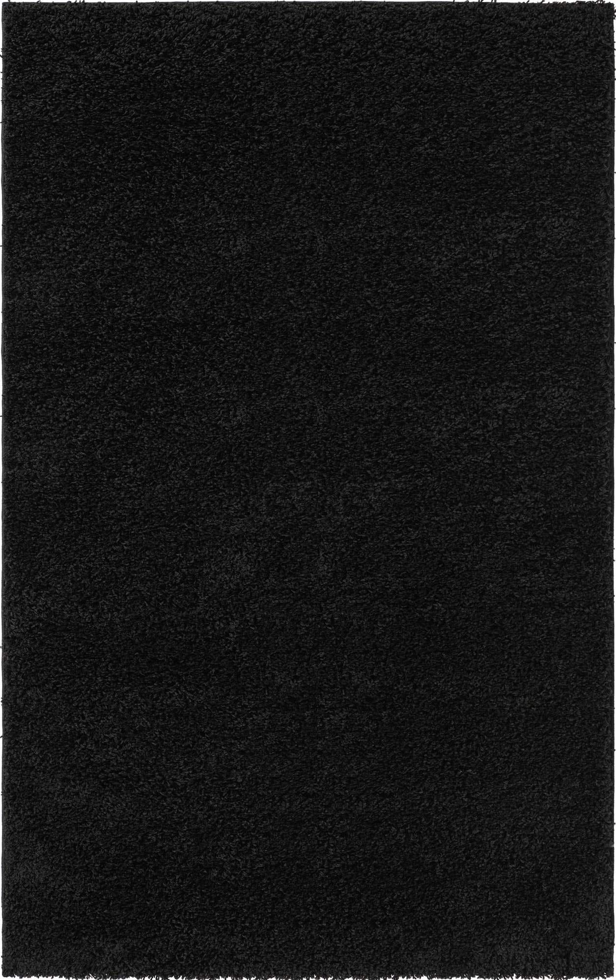 Amazon.com: Rugs.com Everyday Shag Rug – Black 5x8 Shag Rug Perfect for ...
