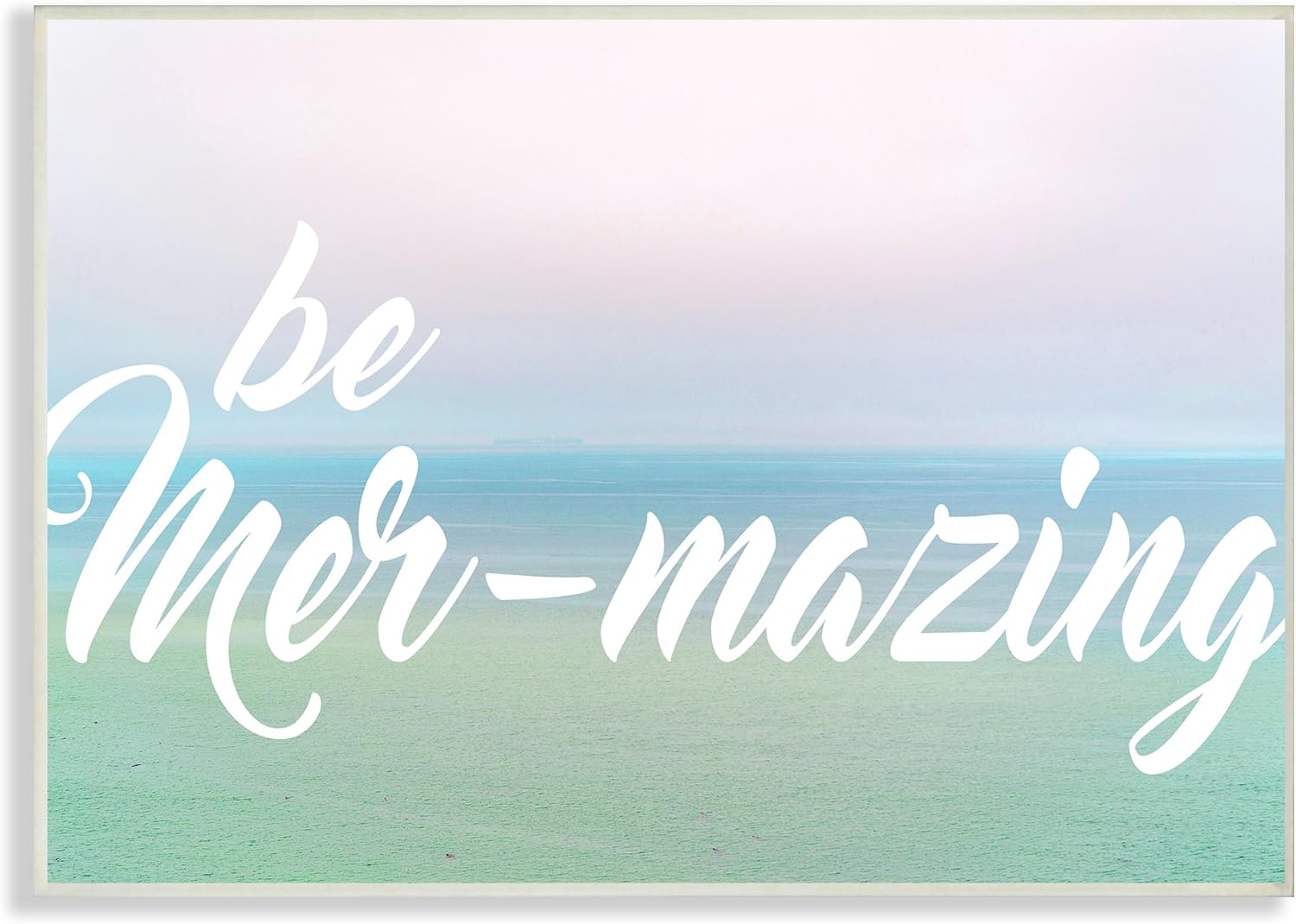 Amazon.com: Stupell Home Décor Be Mer-Mazing Tropical Sunset Wall ...