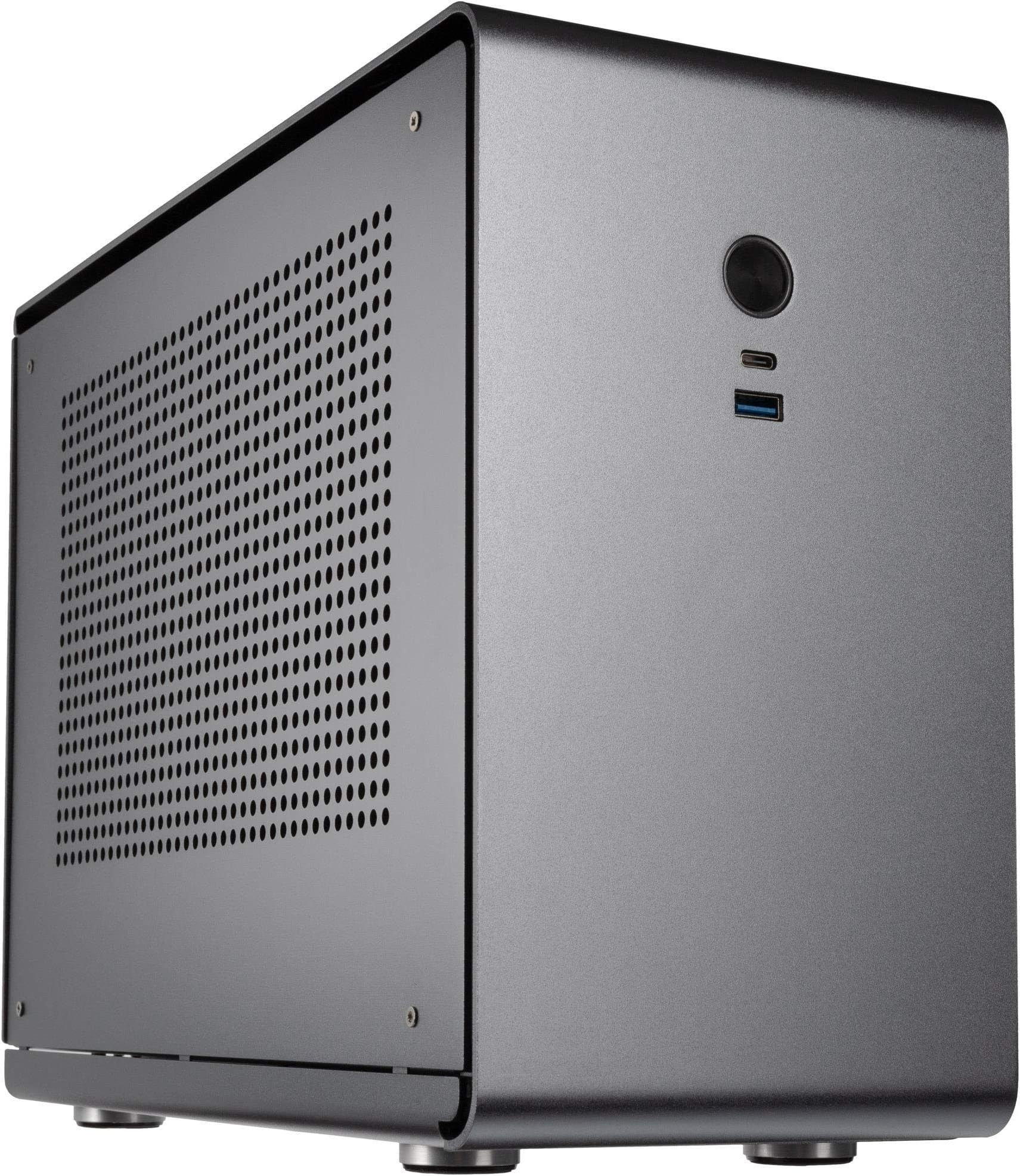 Kolink Rocket V2 Mini-ITX PC Case - Titanium Grey with Aluminium Construction and Compact Design