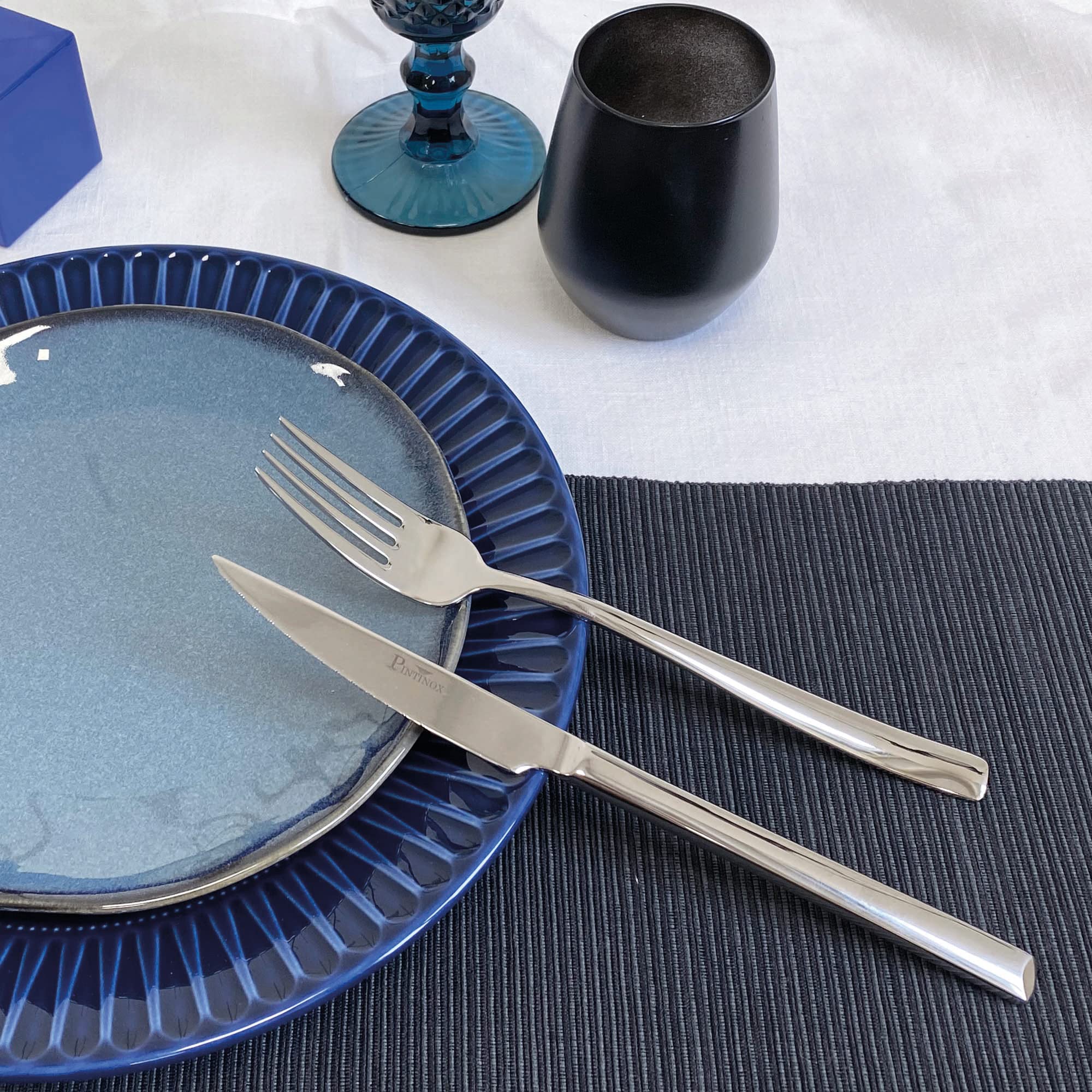 Prima Collection - Amalfi - Service de 48 couverts, avec couteaux à steak, pour 12 personnes