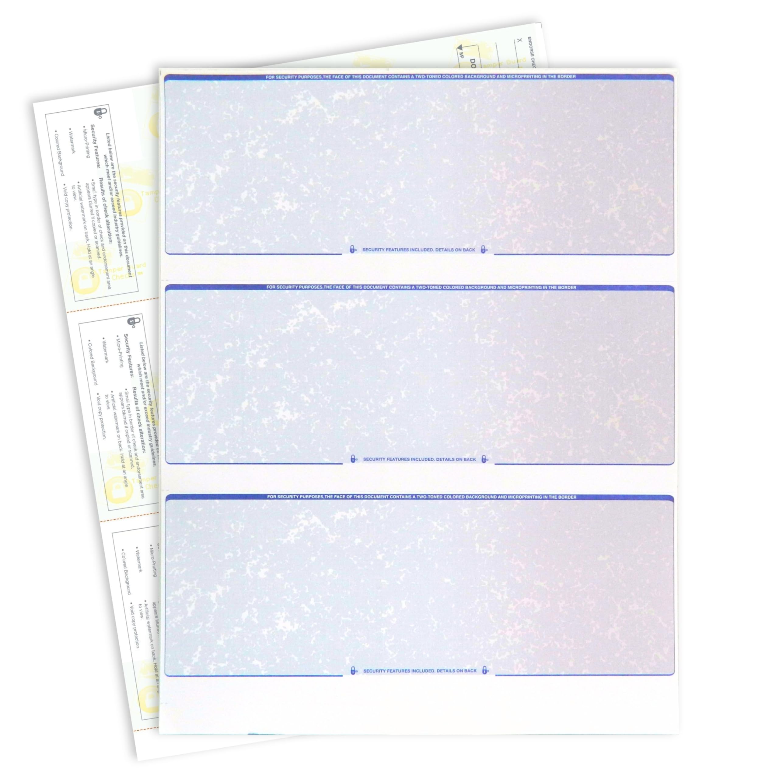 Check O Matic Blank Paper Stock-Computer Prismatic Blue Red-3 On A Page-100/Pack (Blue Red)