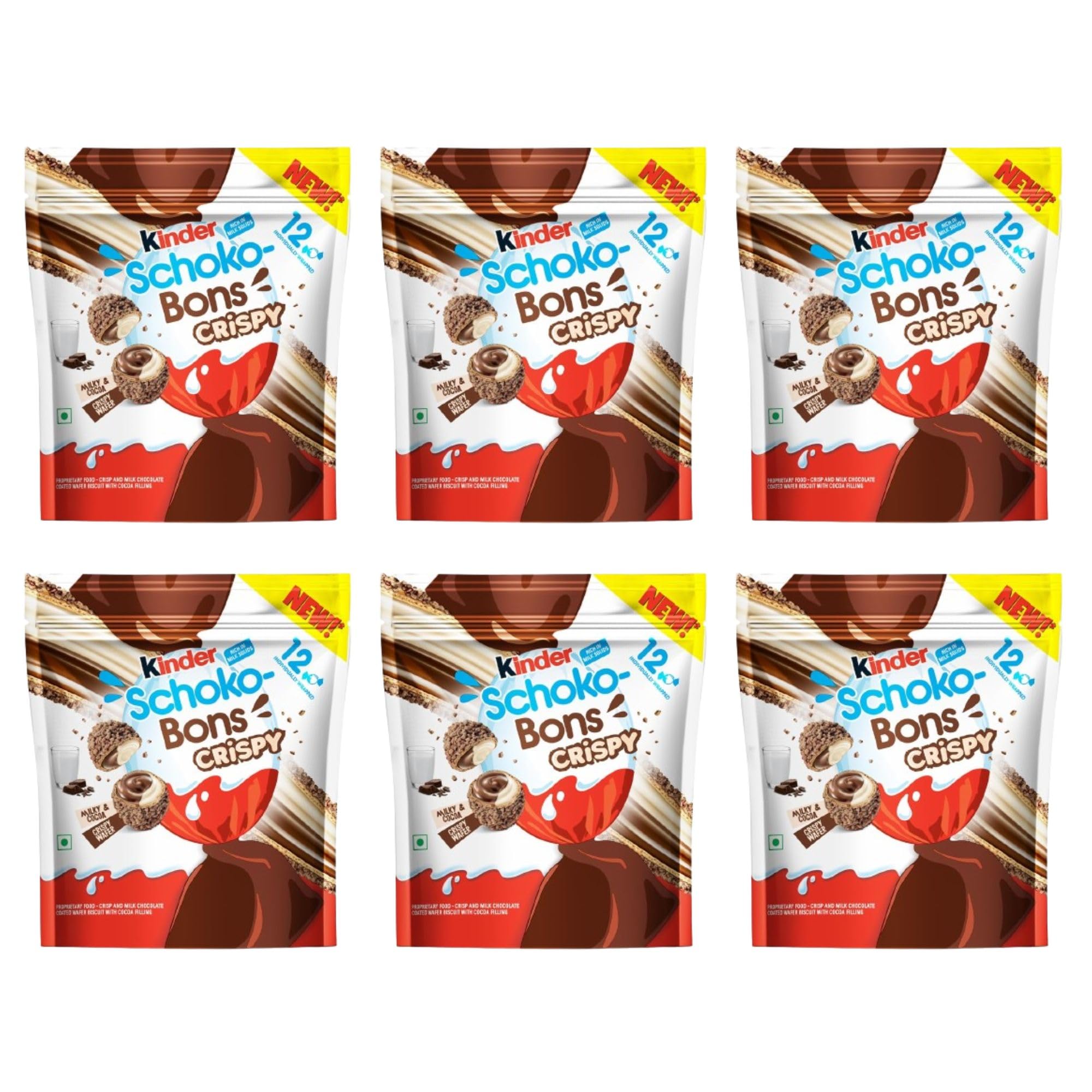 KRAVESET Kinder Joy Schokobons Crispy T12, Milk And Cocoa Flavor, 67.2 Gm Pack Of 6 (B0D3C8S17Y) Amazon Price History, Amazon Price Tracker