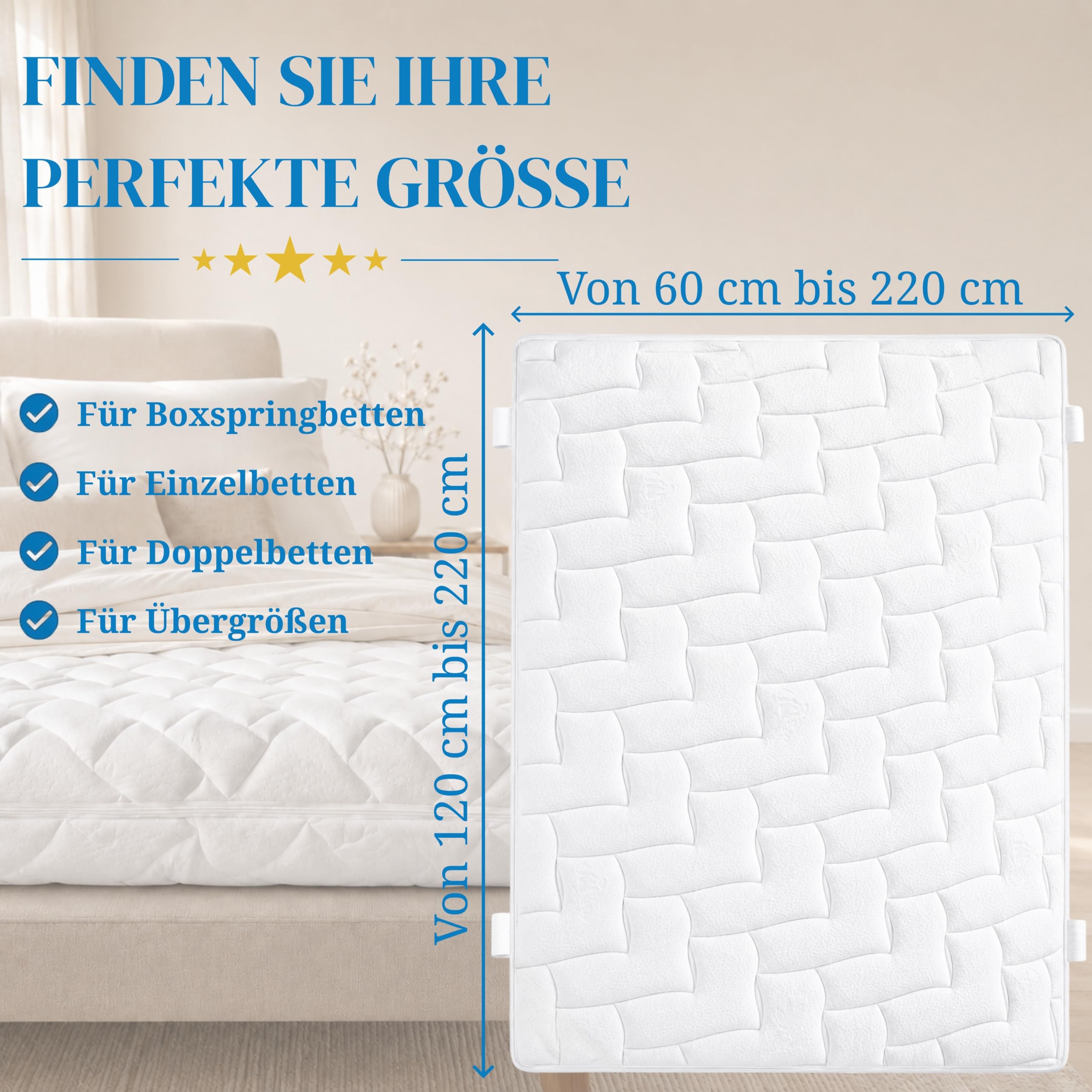 PROCAVE Coprimaterasso impermeabile, traspirante e lavabile, tutte le misure – Made in Germany, Aloe Vera, 90x220-12