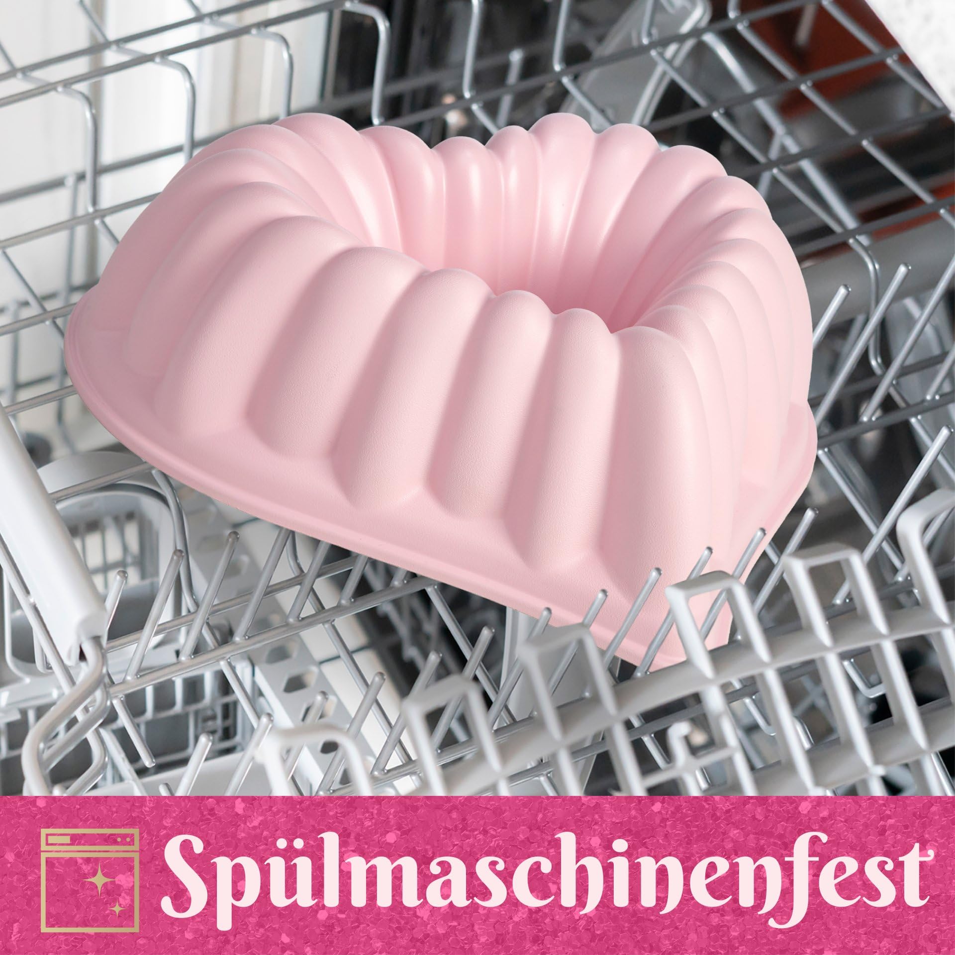 Paris Hilton – Kuchenform aus Aluminiumguss mit keramischer Antihaft-Beschichtung – Gleichmäßige Backergebnisse, 26x285x10mm, Herzform, Spülmaschinenfest