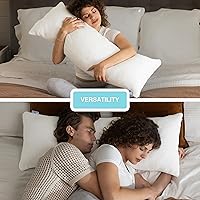 Vista 5 de Pharmedoc Almohada Corporal, Almohadas de Embarazo, Almohada para Dormir de Lado, Larga, Almohada de Espuma Viscoelástica, Blanca