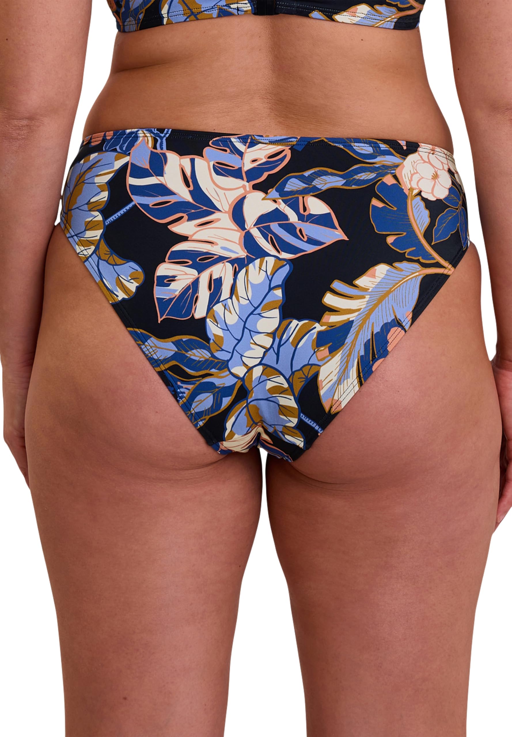Sans Complexe Damskie spodnie od bikini Fidji, Czarny egzotyczny nadruk, 36-38