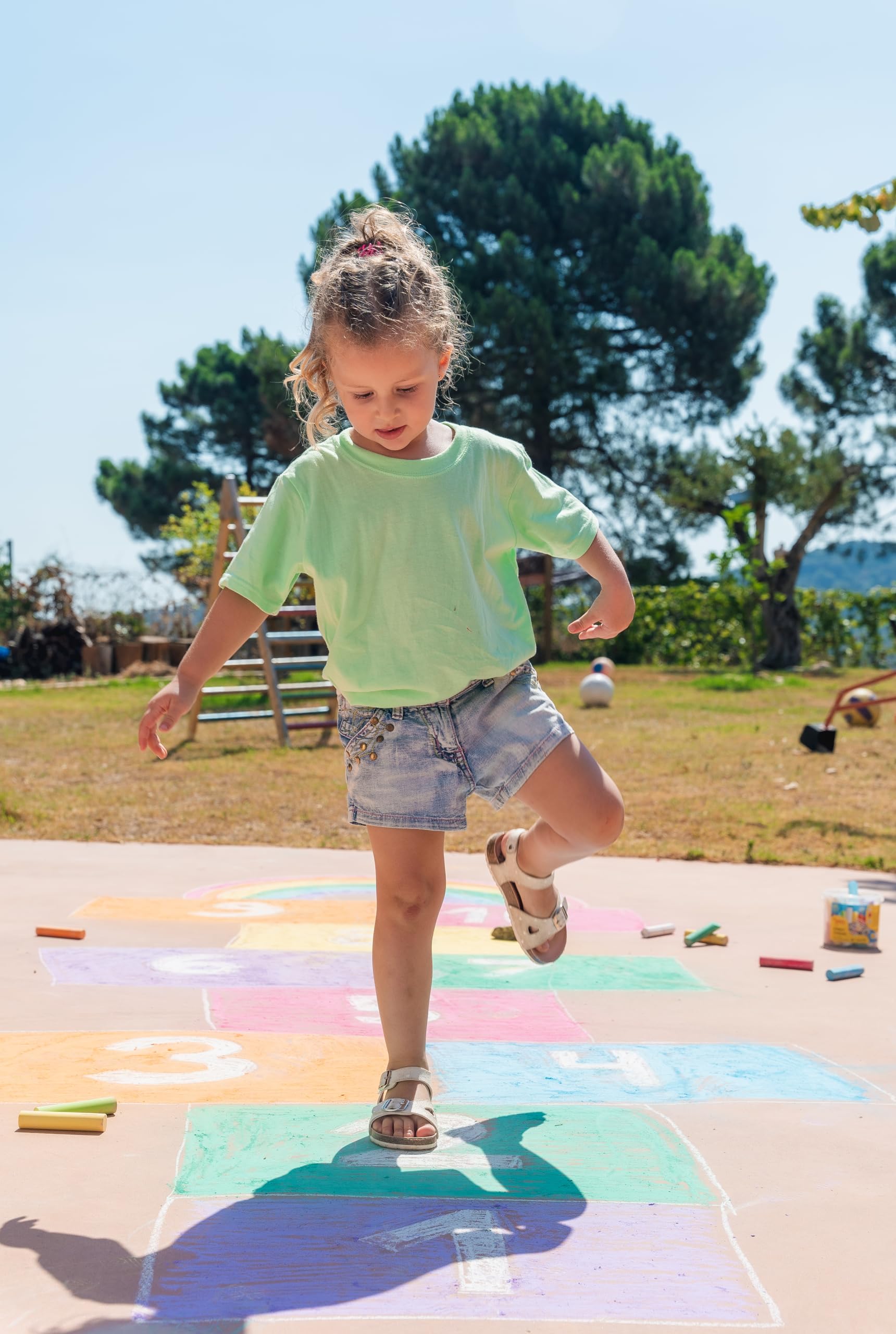 Jovi - STREET CHALKS Astuccio 3 Gessi jumbo super spessi per dipingere pavimenti, antipolvere, bianco