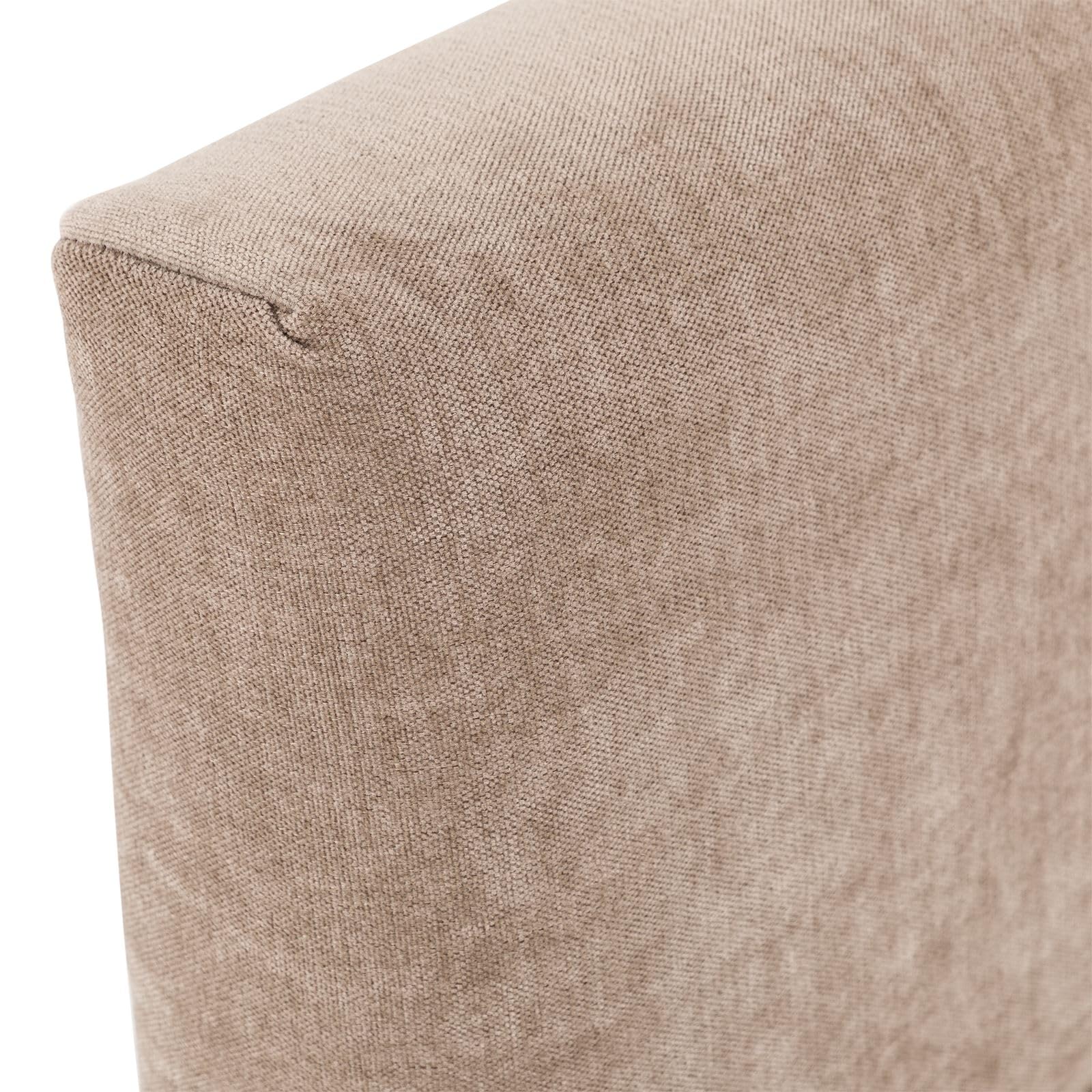 IDIMEX Polsterbett Emilia 180x200 cm, Braun - Bett mit Lattenrost, Bettgestell mit gepolstertem Kopfteil, Stoffbett mit moderner Steppung, Modernes Design und stabile Konstruktion