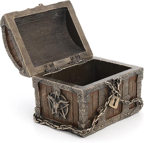 Miniatura 9 de Veronese Design 3 18" Pentagrama Cabeza de Cabra Mística Heirloom Pecho de resina fundida en frío Estatua de bronce