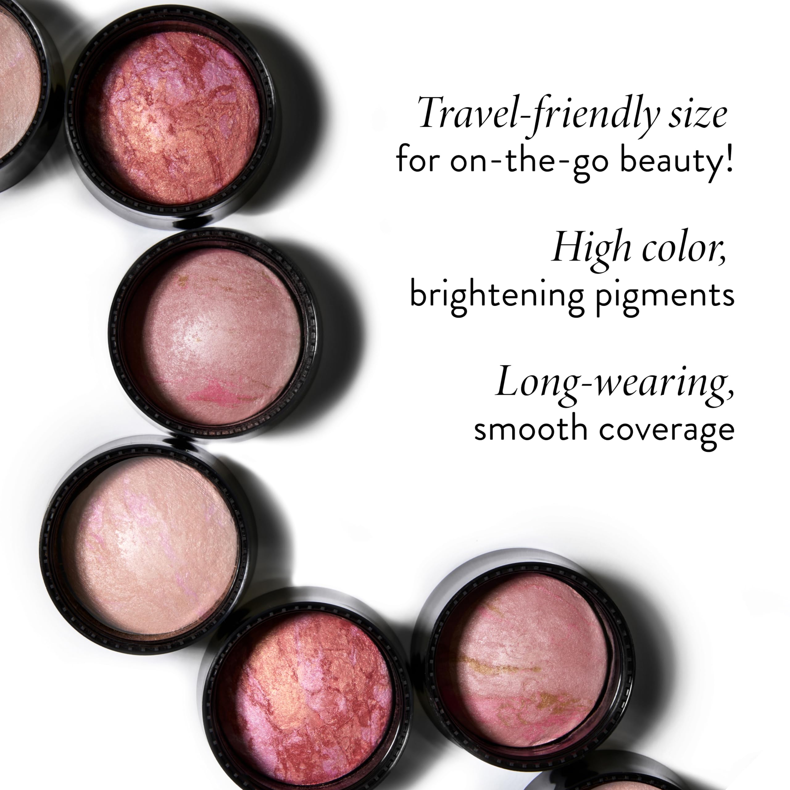 LAURA GELLER NEW YORK Baked Blush-n-Brighten Marbleized Blush for Cheeks - Natural Finish - Buildable Color (201 Ethereal Rose To Go) - Image 3