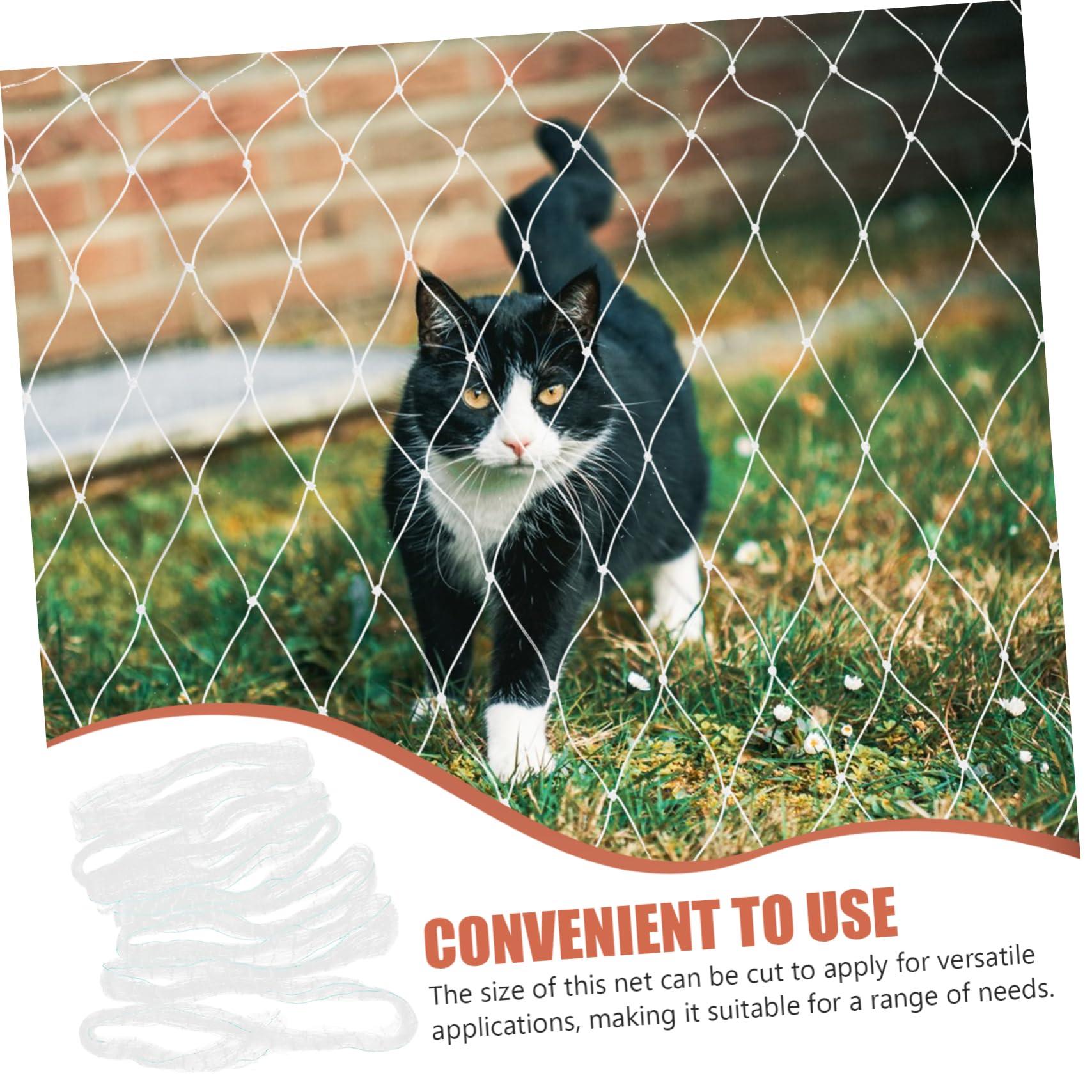minkissy Rete per Balcone Gatti Anti-Caduta in Nylon Bianco | Finestre e Scale, Tagliabile e Resistente All'usura, Adatta anche Agli Uccelli