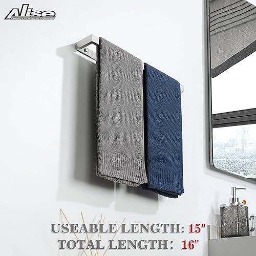 Vista 33 de Alise Toallero de baño, soporte de pared para toallas de baño, toallero para baño, toallero de acero inoxidable SUS304 de 8 pulgadas, negro mate
