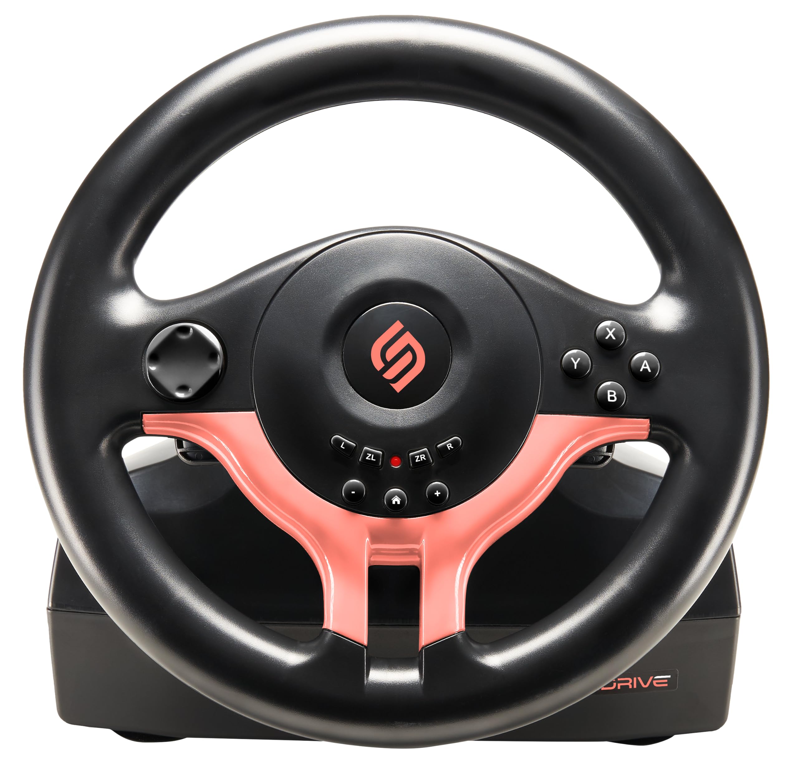 Subsonic - Volante Superdrive SV250-S - Volante de Carreras Switch 2 / Switch. Rotación de 180°, con Pedales y Paletas de Cambio – Edición Roja
