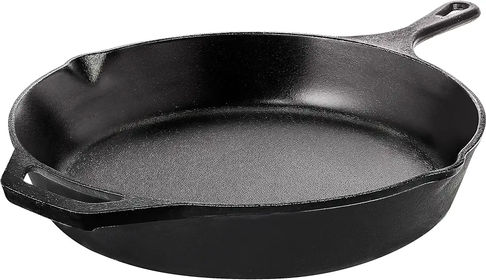 Utopia Kitchen Saute Frying Pan 12 Inch, Cast Iron Chefs Pan, Pre Seasoned Cast iron Skillet, Safe Grill Cookware for Indoor & Outdoor Use, Black