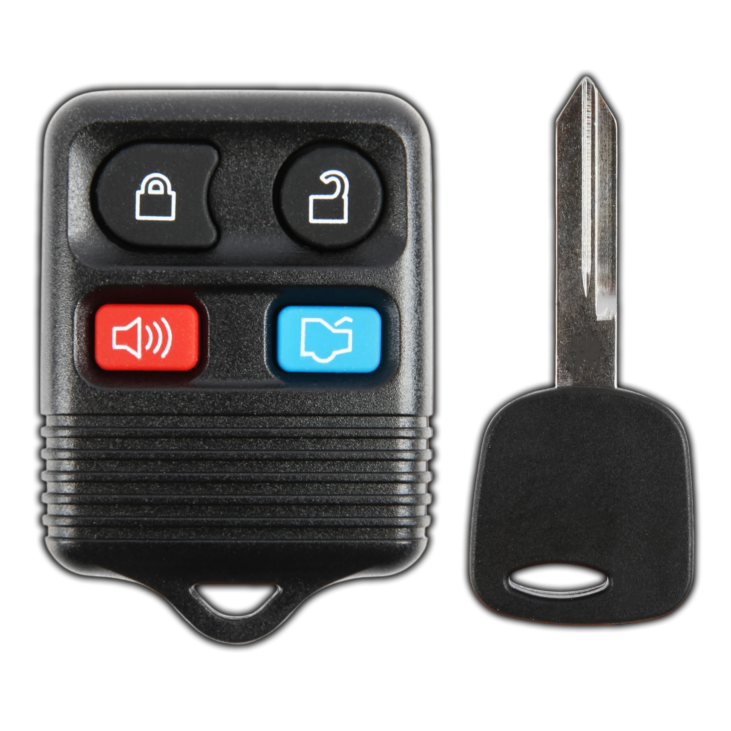 KeylessOption Funkschlüssel für schlüssellosen Zugang, ungeschnitten, Auto-Zündschlüssel für Ford Mustang Exkursion Expedition Explorer Stier Lincoln Navigator Stadtauto