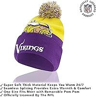 Vista 51 de Ultra Game Gorro de invierno de punto súper suave oficial de la NFL con guantes extra cálidos para pantalla táctil