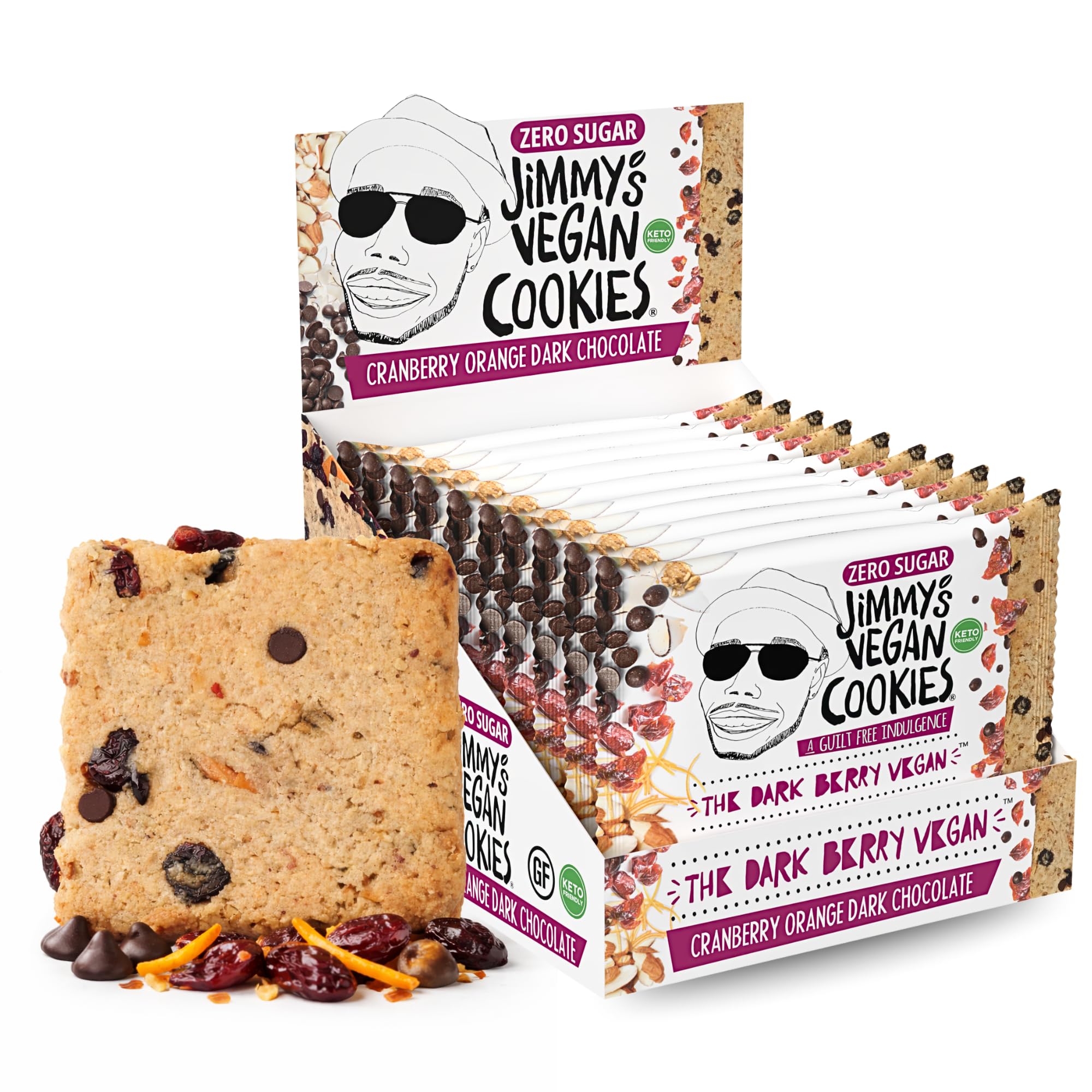 Amazon.com: Jimmy's Vegan Cookies, The Dark Berry Vegan, Cranberry