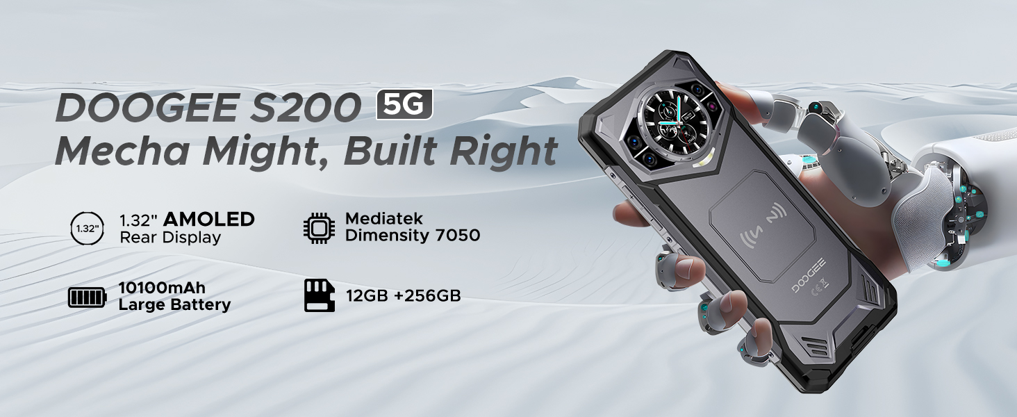 Amazon.com: DOOGEE S200 Rugged Smartphone 5G Unlocked, 256GB+32GB 