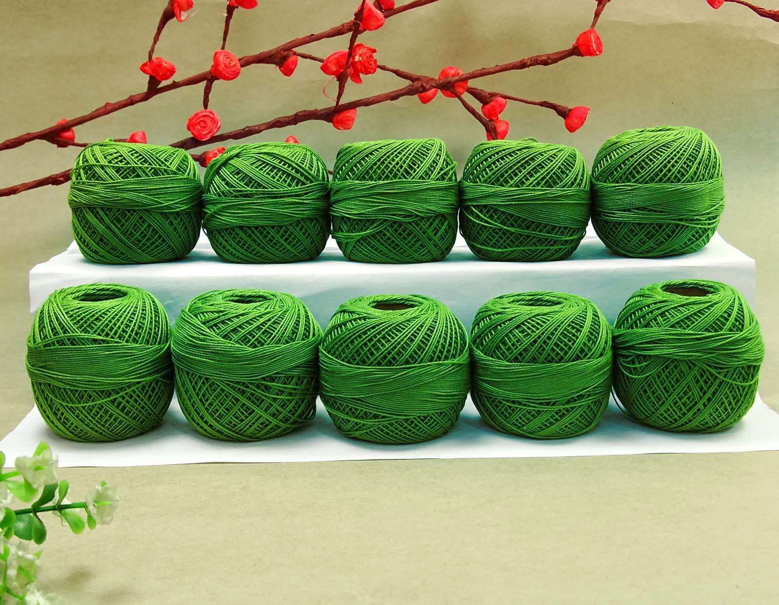 Set of 10 Pcs Knitting Tatting Ball Cotton Anchor Crochet Thread Embroidery Yarn