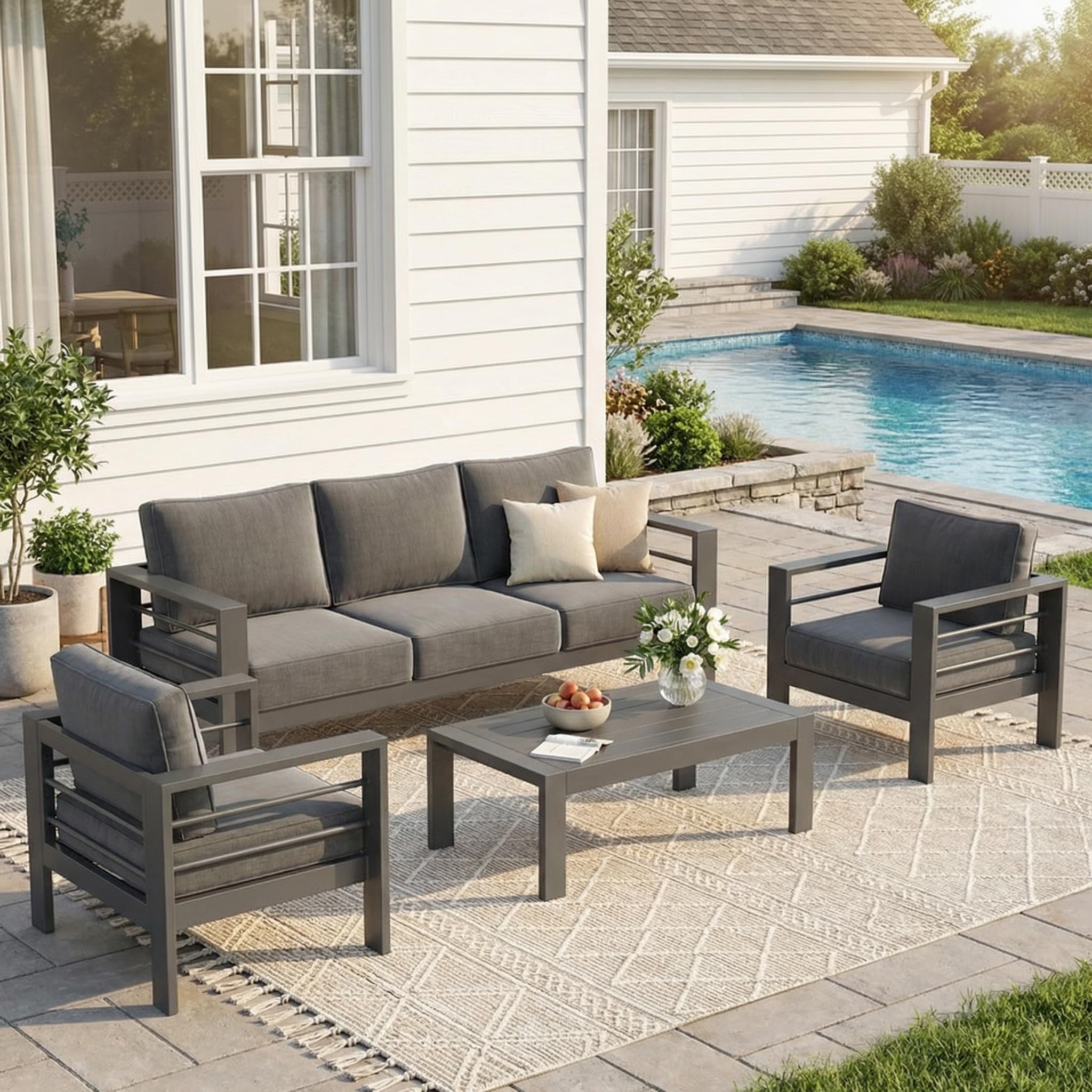Solaste 7 Piece Aluminum Patio Set