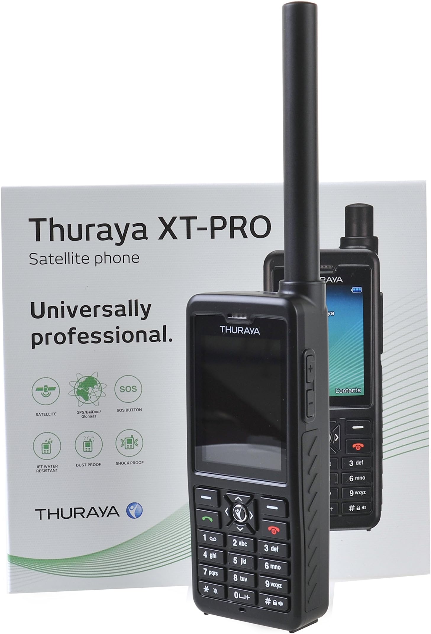 Thuraya XT Pro Satellite Phone ONLY (No SIM Card Airtime) - Black