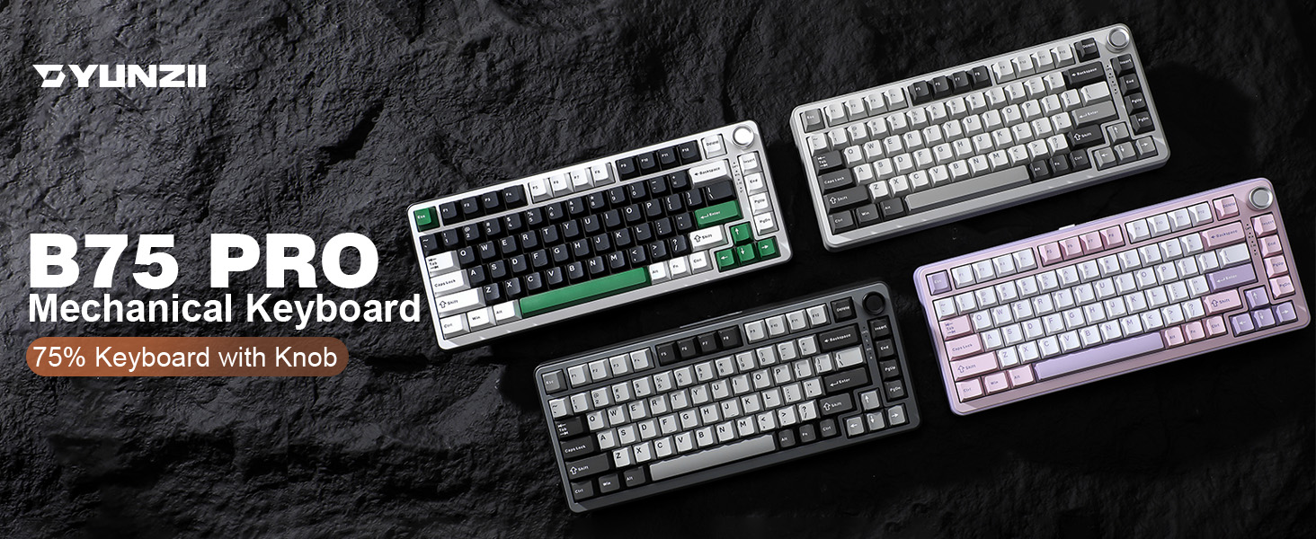 Amazon.com: YUNZII B75 PRO Wireless Mechanical Keyboard,75% Layout Amazon.com: YUNZII B75 PRO Wireless Mechanical Keyboard,75% Layout