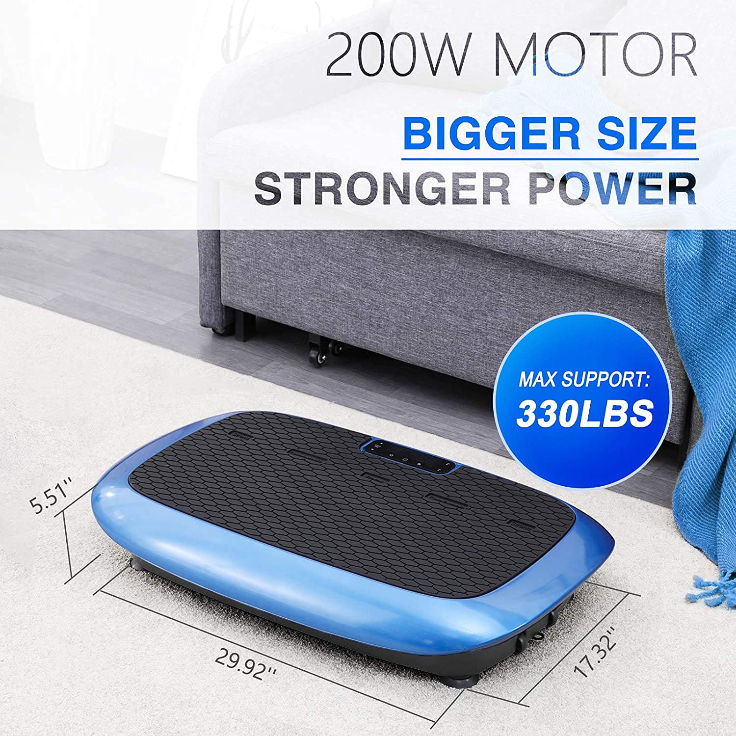 Natini Vibration Plate, Whole Body Vibration Platform Exercise Machine with Bluetooth Speaker, Home Fitness Equipment for Weight Loss & Toning(Jumbo Size) view 7
