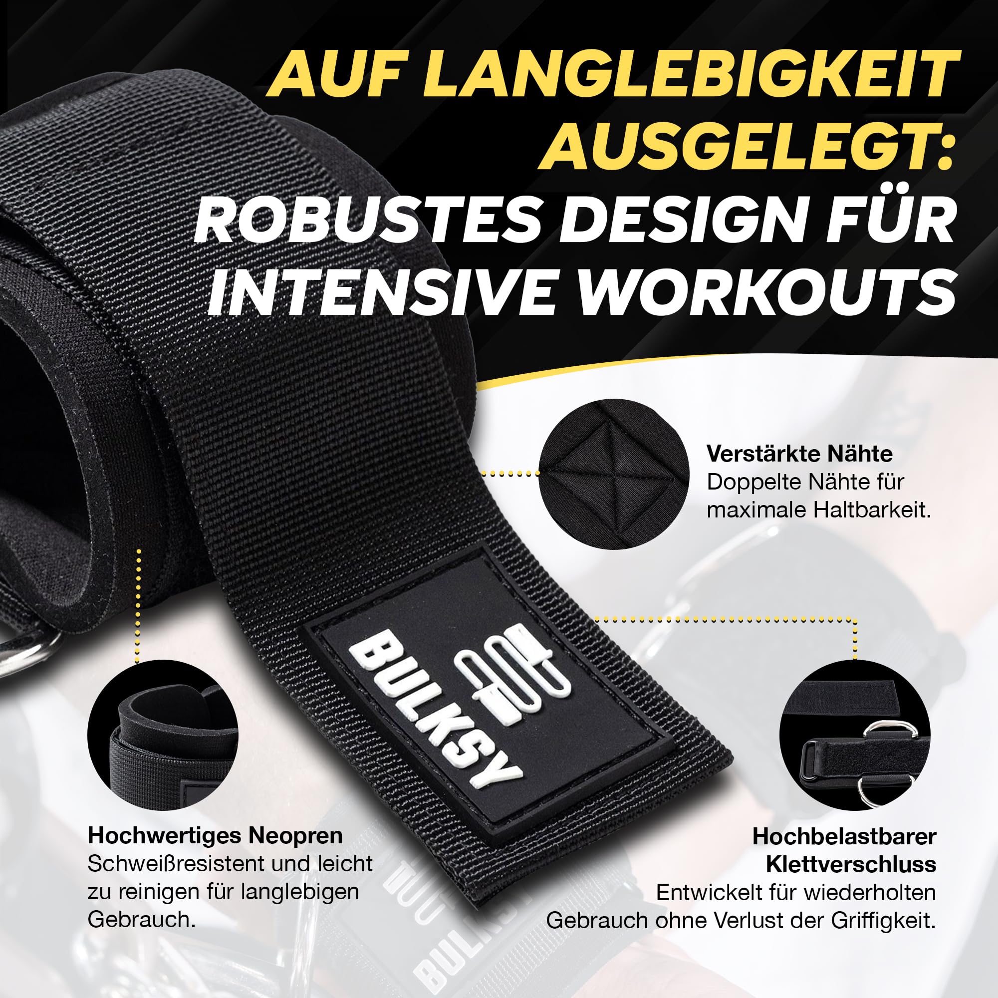 Handgelenk Bandagen Gym für Seilzüge - Wrist Cuffs Gym - Loop Straps - Handschlaufen Gym - Wrist Wraps - Handgelenkschlaufen Gym - Seitheben Schlaufe Handgelenk - Wrist Straps Fitness Zubehör Männer