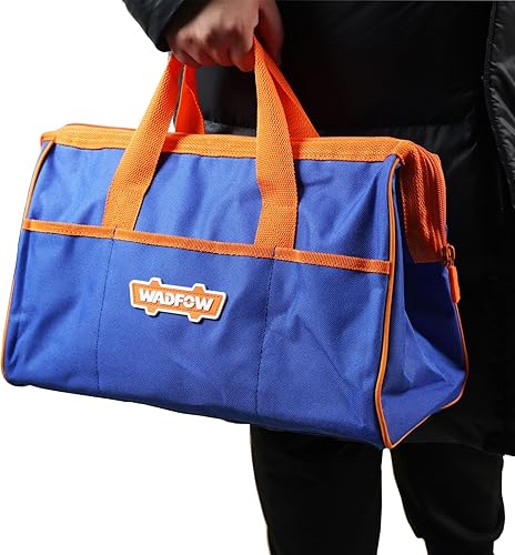 Miniatura 7 de WTG3A16 - Bolsa de herramientas de 16 pulgadas, bolsa de herramientas con múltiples bolsillos con material impermeable y diseño de boca ancha, para
