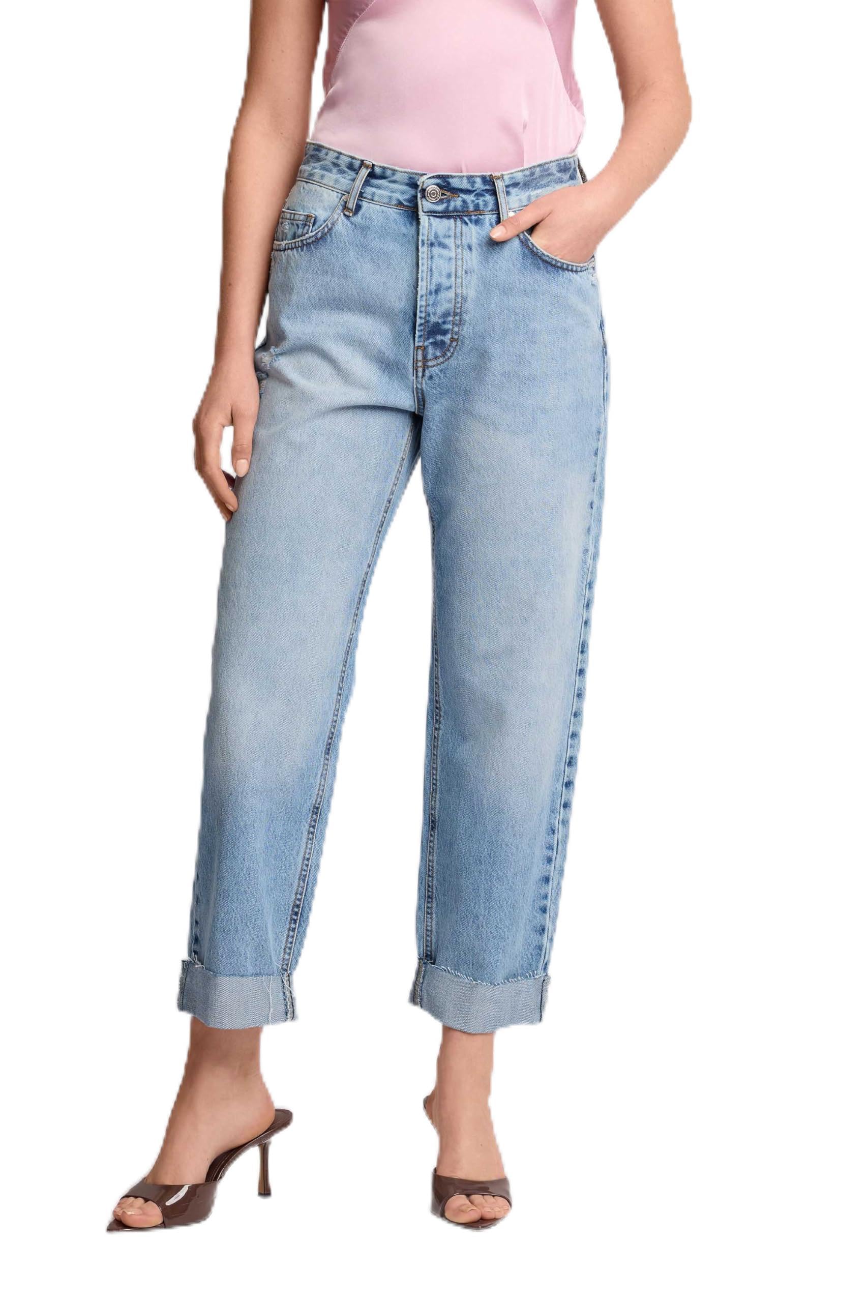 Kocca Damskie spodnie jeansowe z klapami P26PPD8460ABUN0000