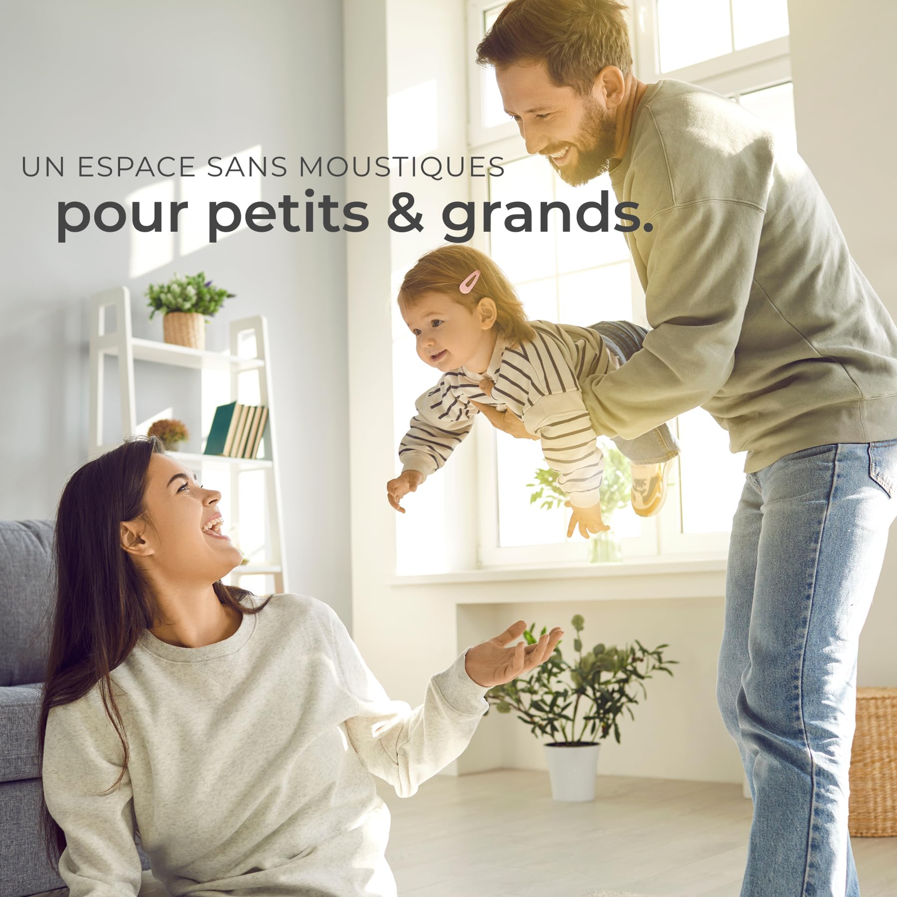 TecTake Moustiquaire fenetre & Store Cadre en Aluminium 100x120cm Blanc Filet Anti Moustique Résistante aux intempéries & aux UV idéal Chambre Enfant, Salon, Chambre Bebe Entrée Maison