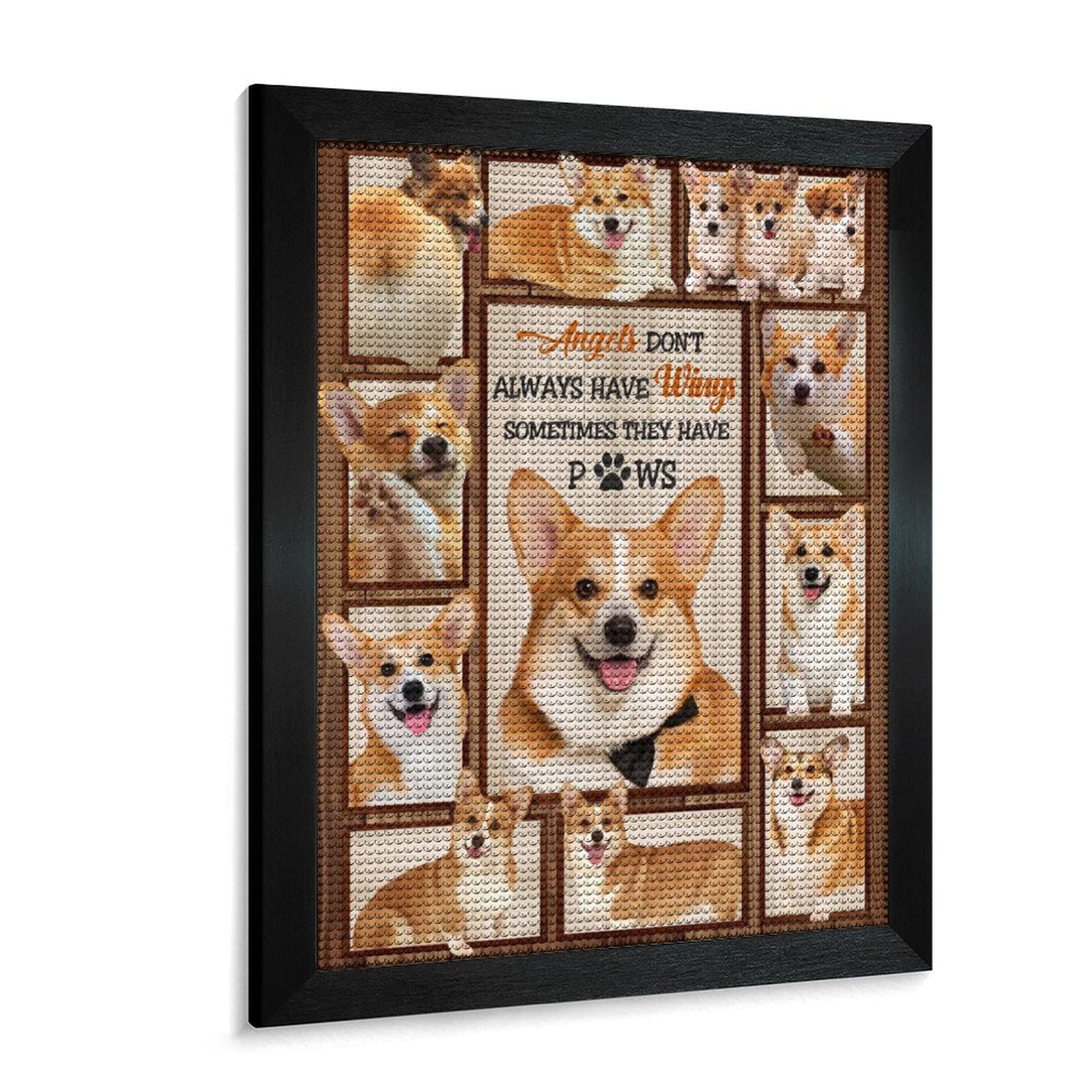 Amazon.co.jp: Angels Pows コーギー コラージュ ダイヤモンドアート