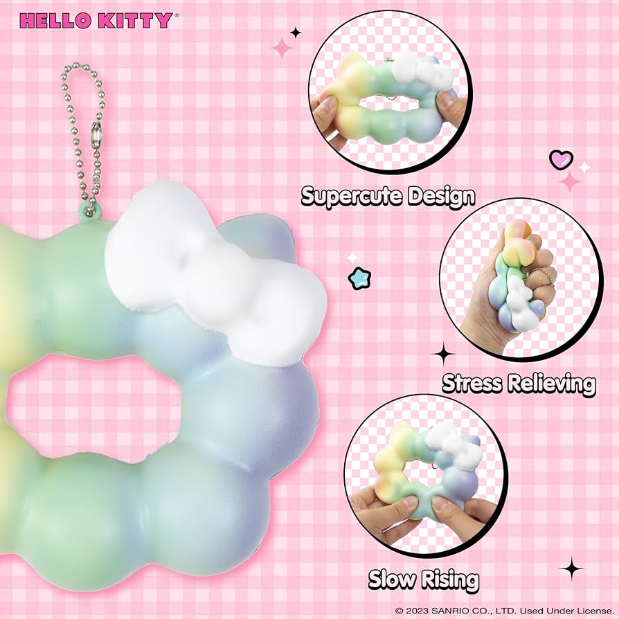 Amazon.com: Hamee Hello Kitty Cute Mochi Donut SquiSHU