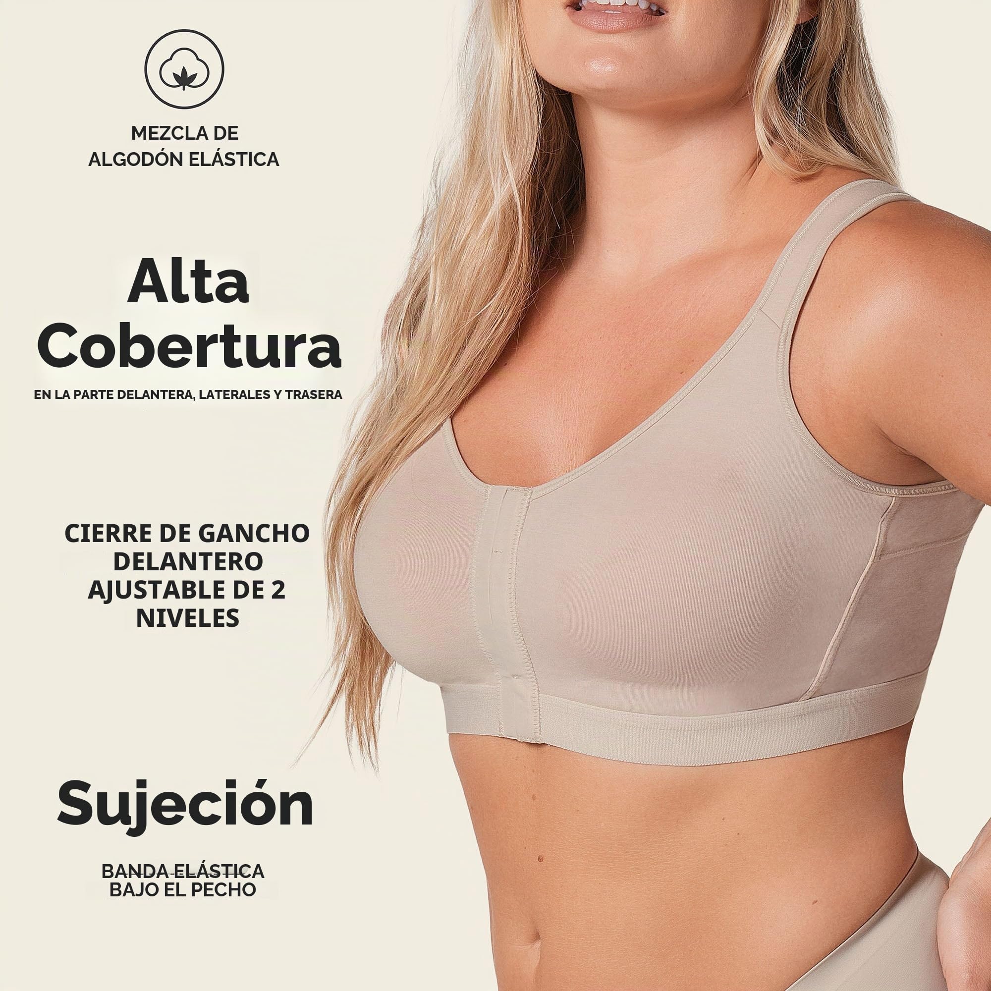 Leonisa Sujetador Tipo Top Multiusos Ultracómodo en Algodón All in One Bra