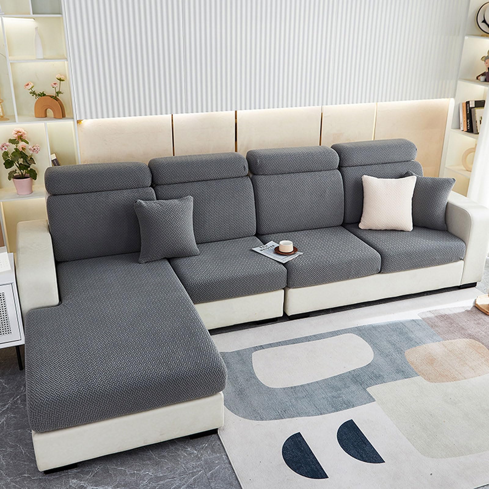 Amazon｜ソファクッションカバー ソファスリップカバー、ユニット式