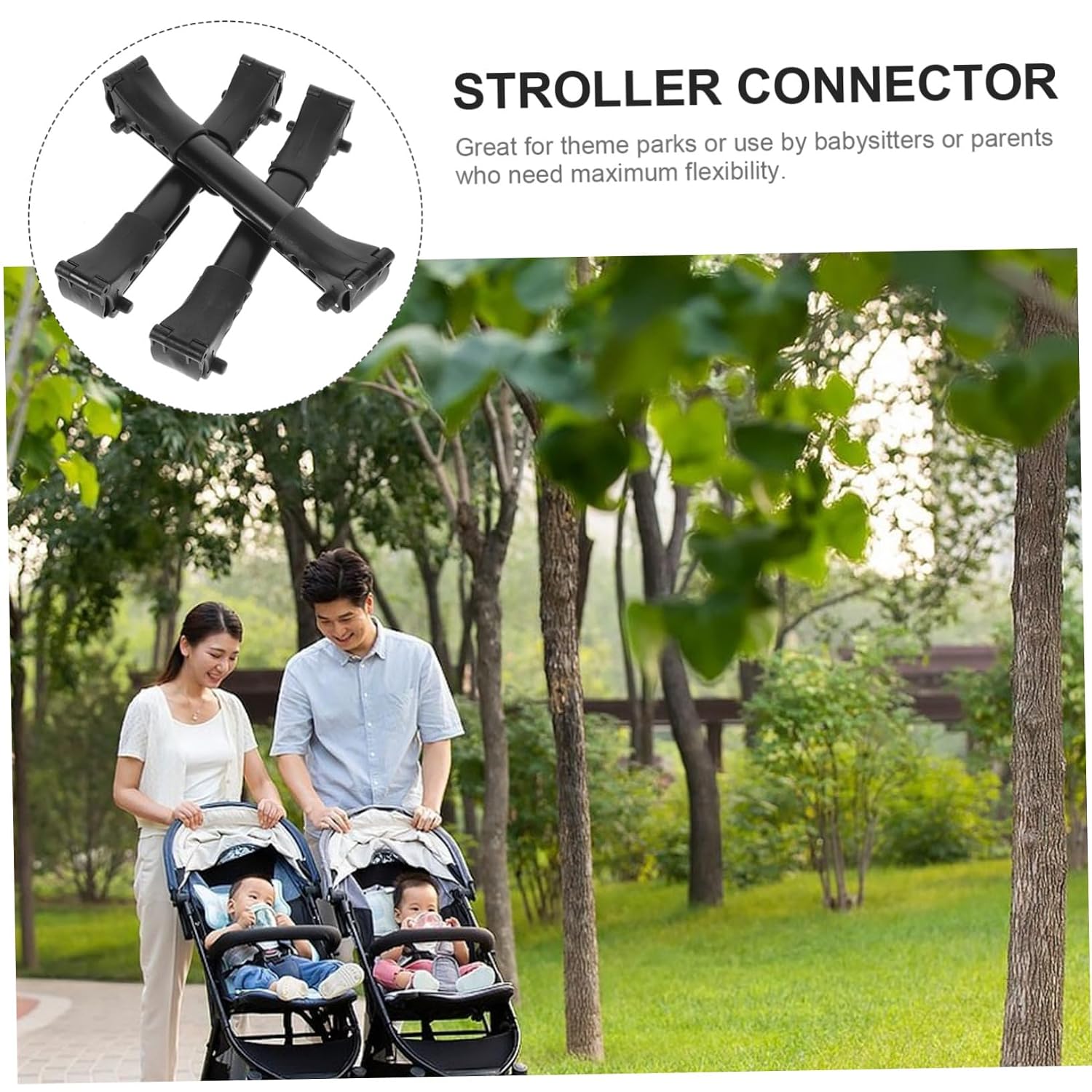 3pcs Stroller Connector for Umbrella High-View Pram Twin Stroller Clip