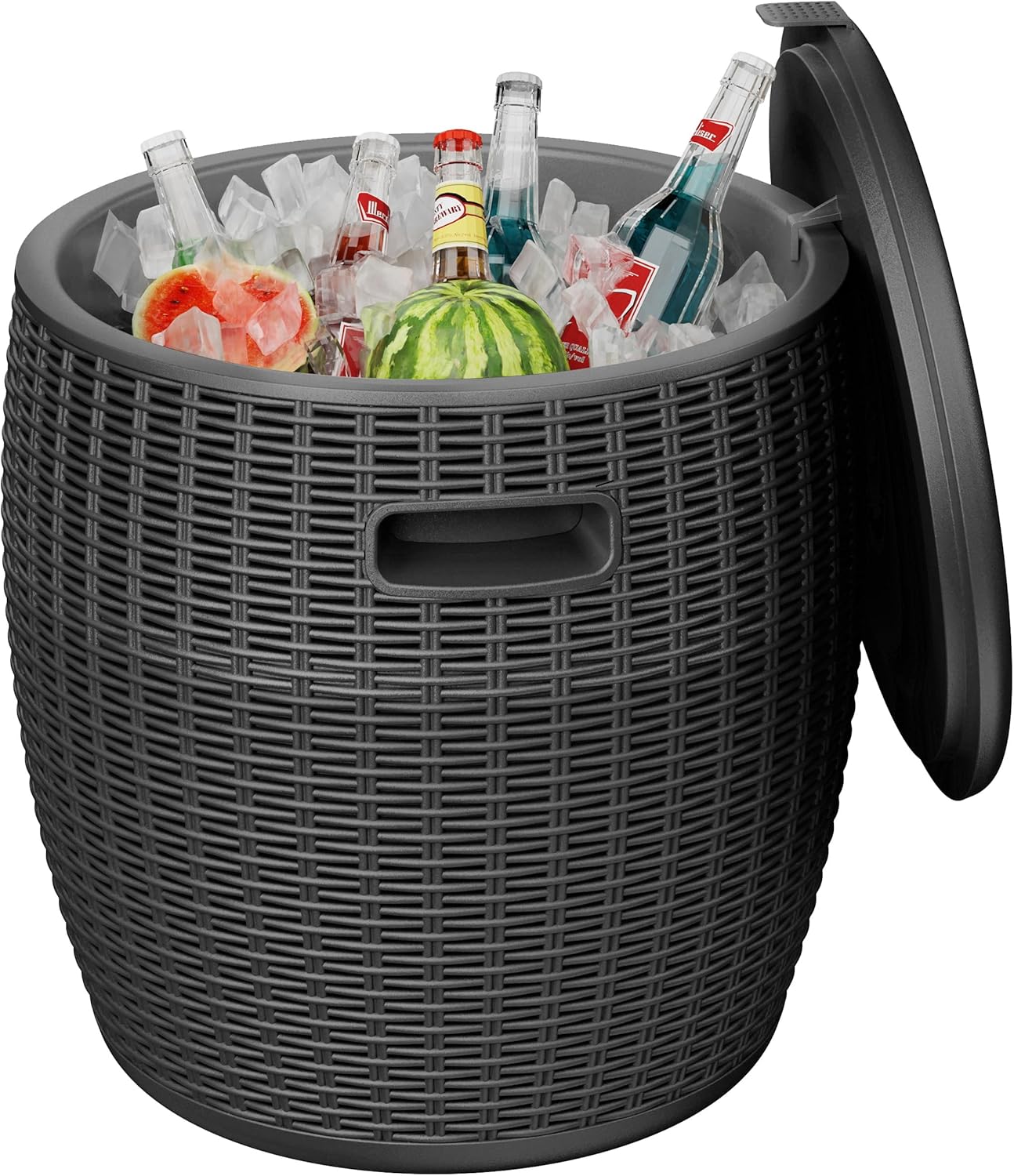 Resin Ice Bucket – Insulated Outdoor Bar Cooler, Leakproof Ice Chest for Patio, Poolside & Camping