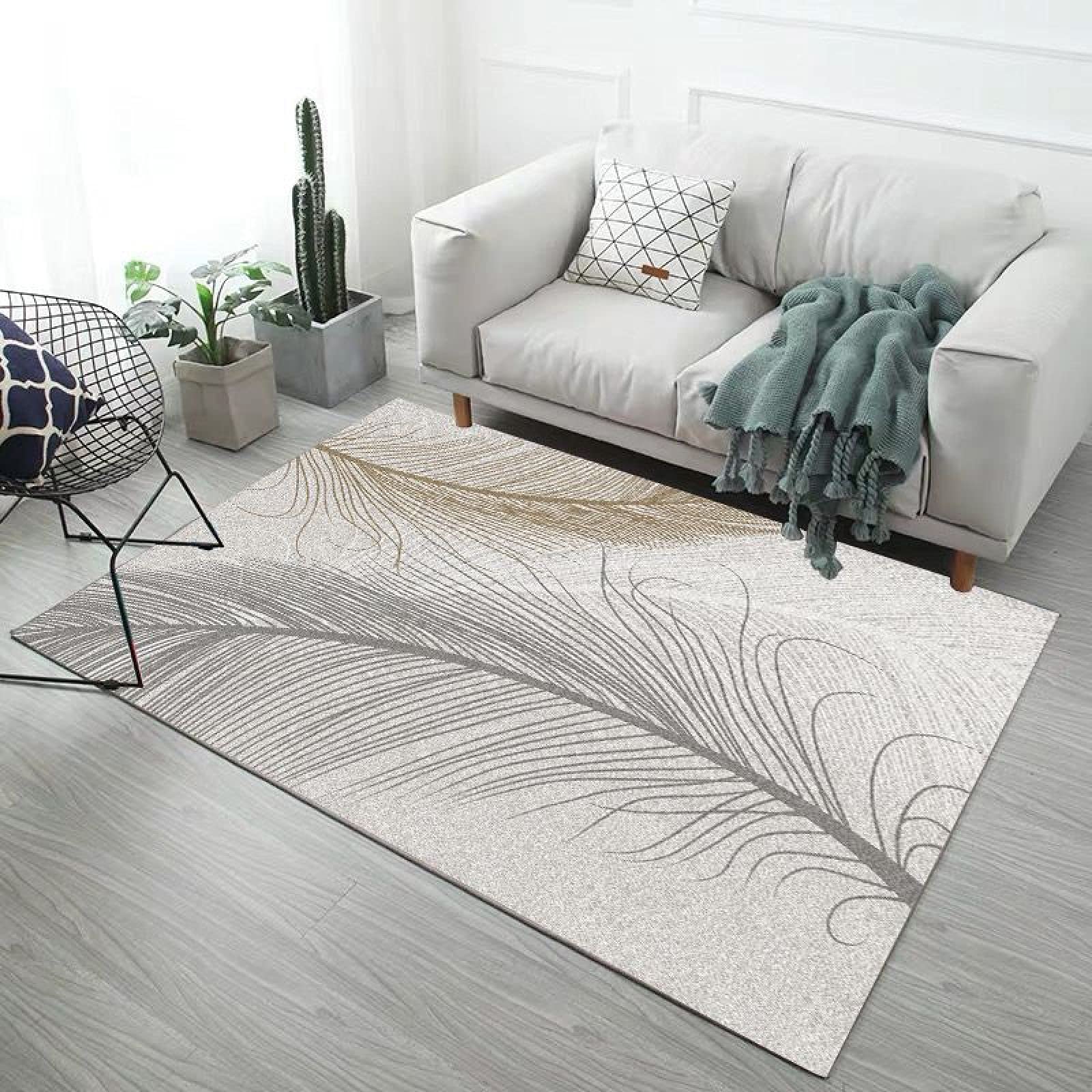 Tapis de chambre rectangle moderne pour un intérieur chaleureux
