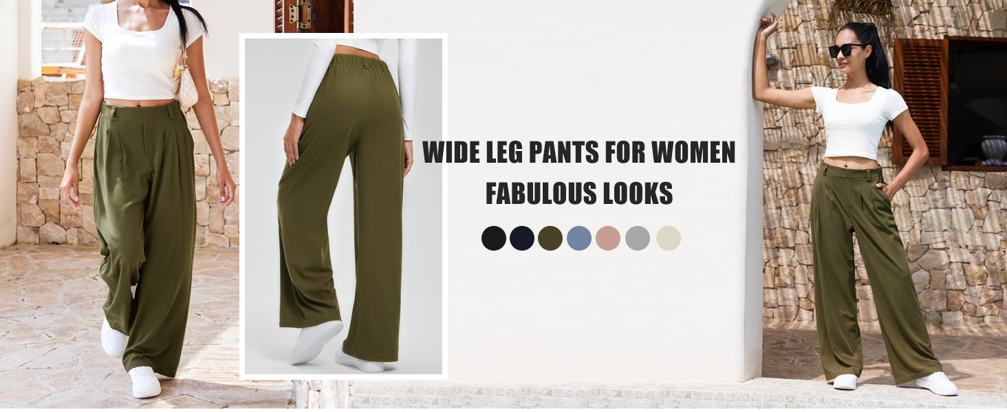 Amazon.com: Libin Women's Wide Leg Pants 29