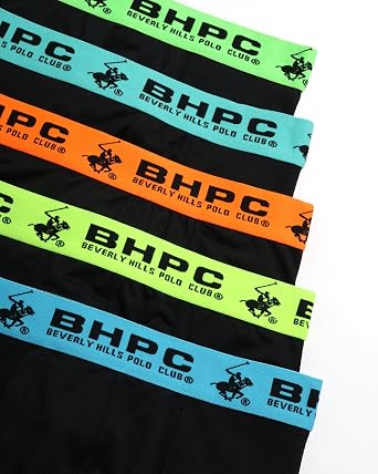 Beverly Hills Polo Club Boys Boxer Briefs 5 Pack Mesh Performance Underwear