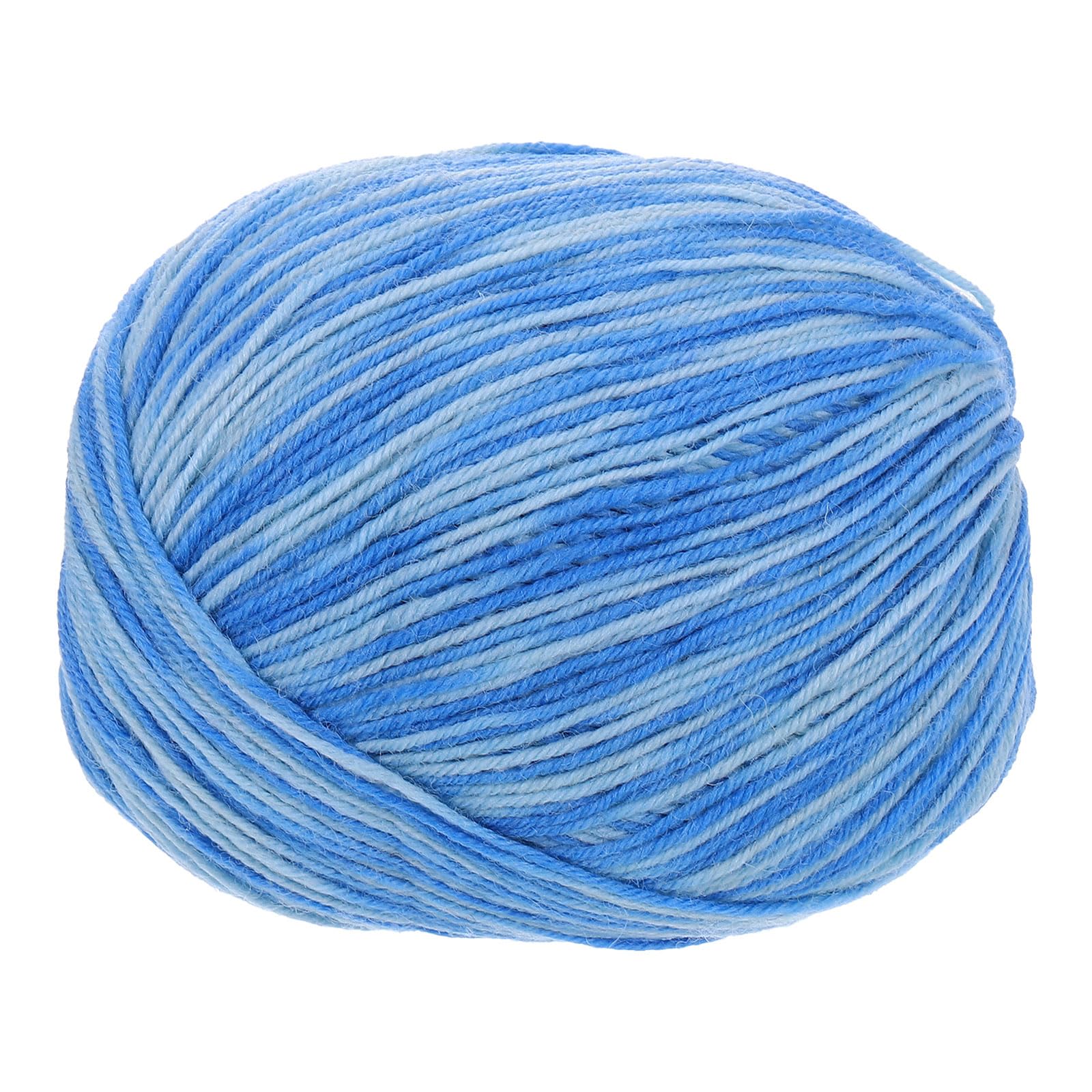 uxcell 100% Wool Yarn, 4-Ply Wool Roving Luxurious and Soft Yarn Hand Dyed Yarn for Hand Knitting Crocheting, 3.52 OZ, 306 Yard (Blue Gradient, 1 Ball