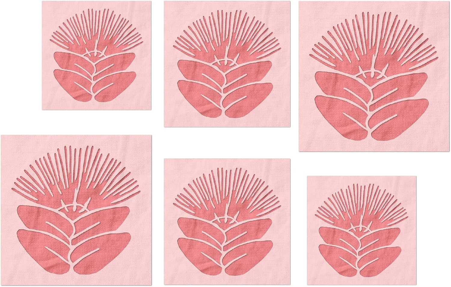Stencil Stop Powderpuff Flower Stencil - Reusable for DIY Projects, Painting, Drawing, Crafts - 14 Mil Mylar Plastic (24 x 24 inches)