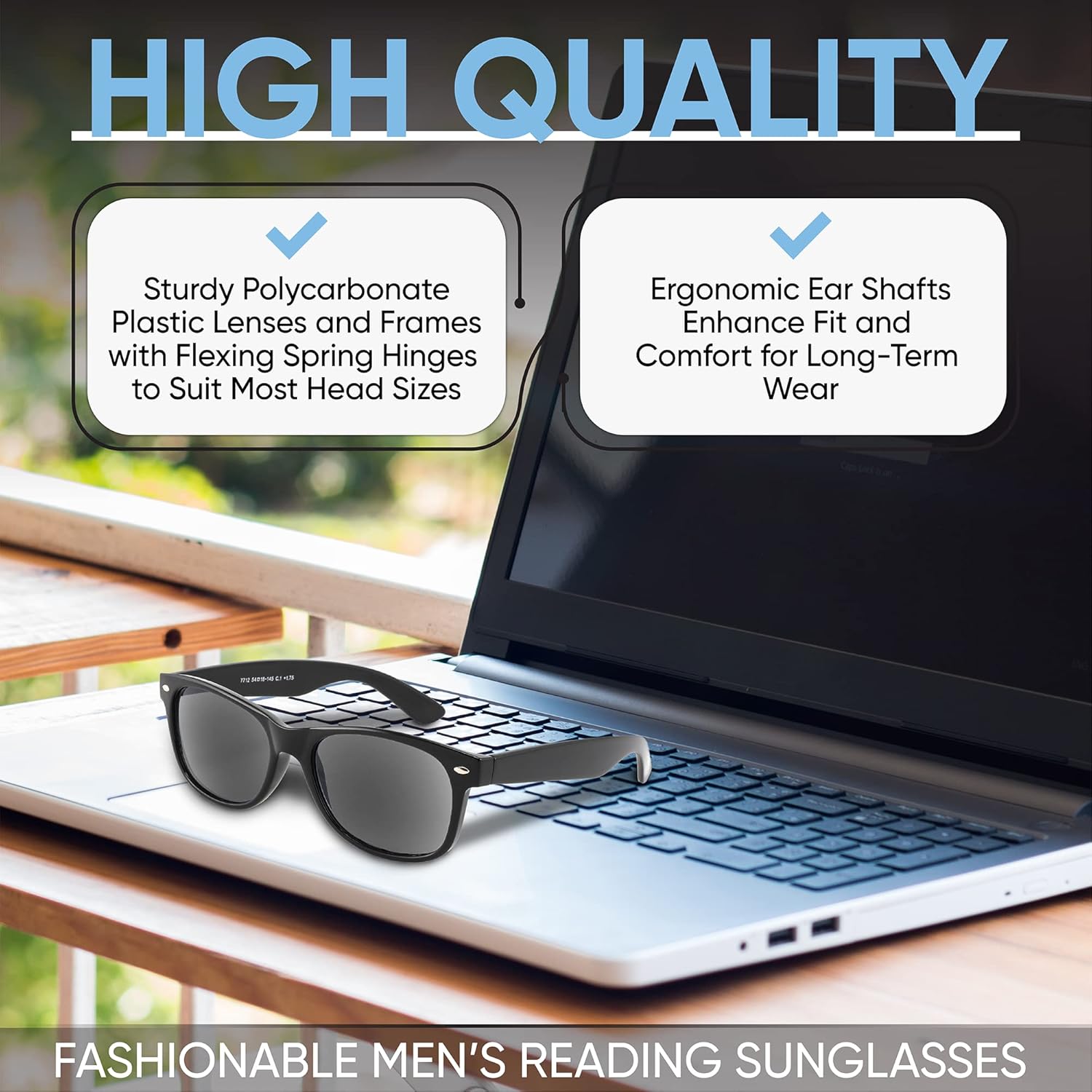 Yogo Vision Reader Sunglasses for Women and Men, UV400 Tinted Reading Sunglasses 3-Pk - Image 5