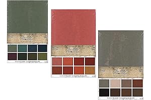 Tim Holtz idea-Ology Kraft Stock, 3 Packages, Cool, Warm and Neutral Colors,...