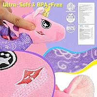 Vista 7 de Juguete Musical de Asiento de Coche para Bebés de 0-12 Meses Niña, Juguete Colgante de Actividad Sensorial 5 en 1, Juguete de Cochecito con Música