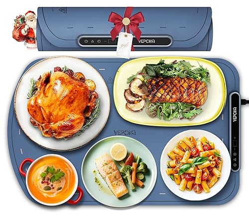 Warming Mat for Food, VEPOKA Food Warmer Mat for Countertop,