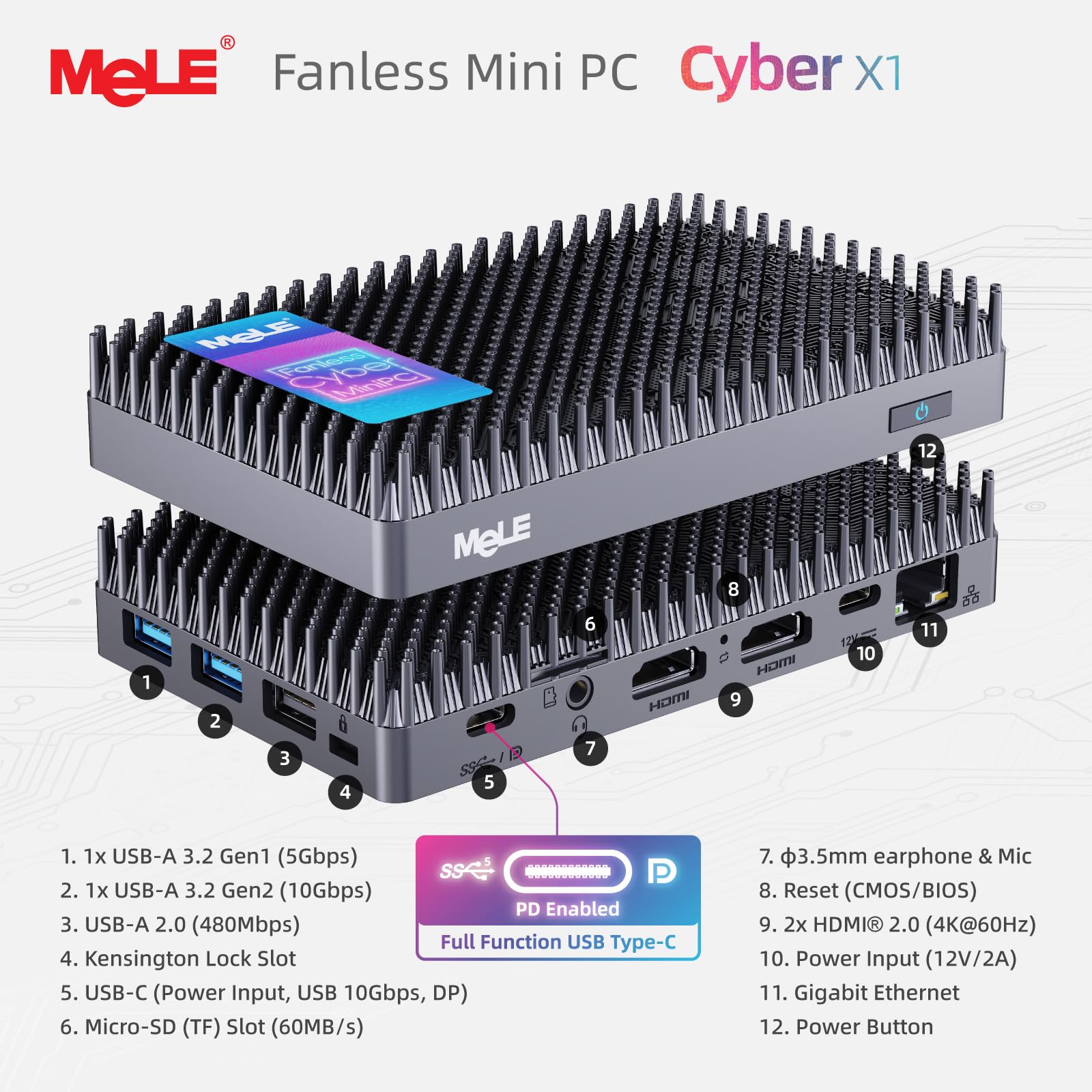 MeLE Mini PC 4C plus silencieux – Processeur N150 de 12e
